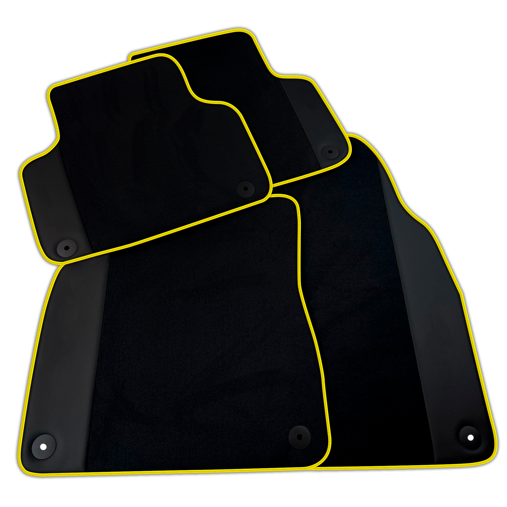 Black Floor Mats for Lamborghini Urus with Leather | Various Trim Colors Option