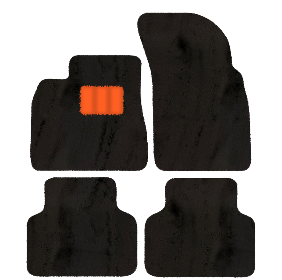 Dark Gray Sheepskin Floor Mats For Bentley Bentayga Design Brand - ER56 Design