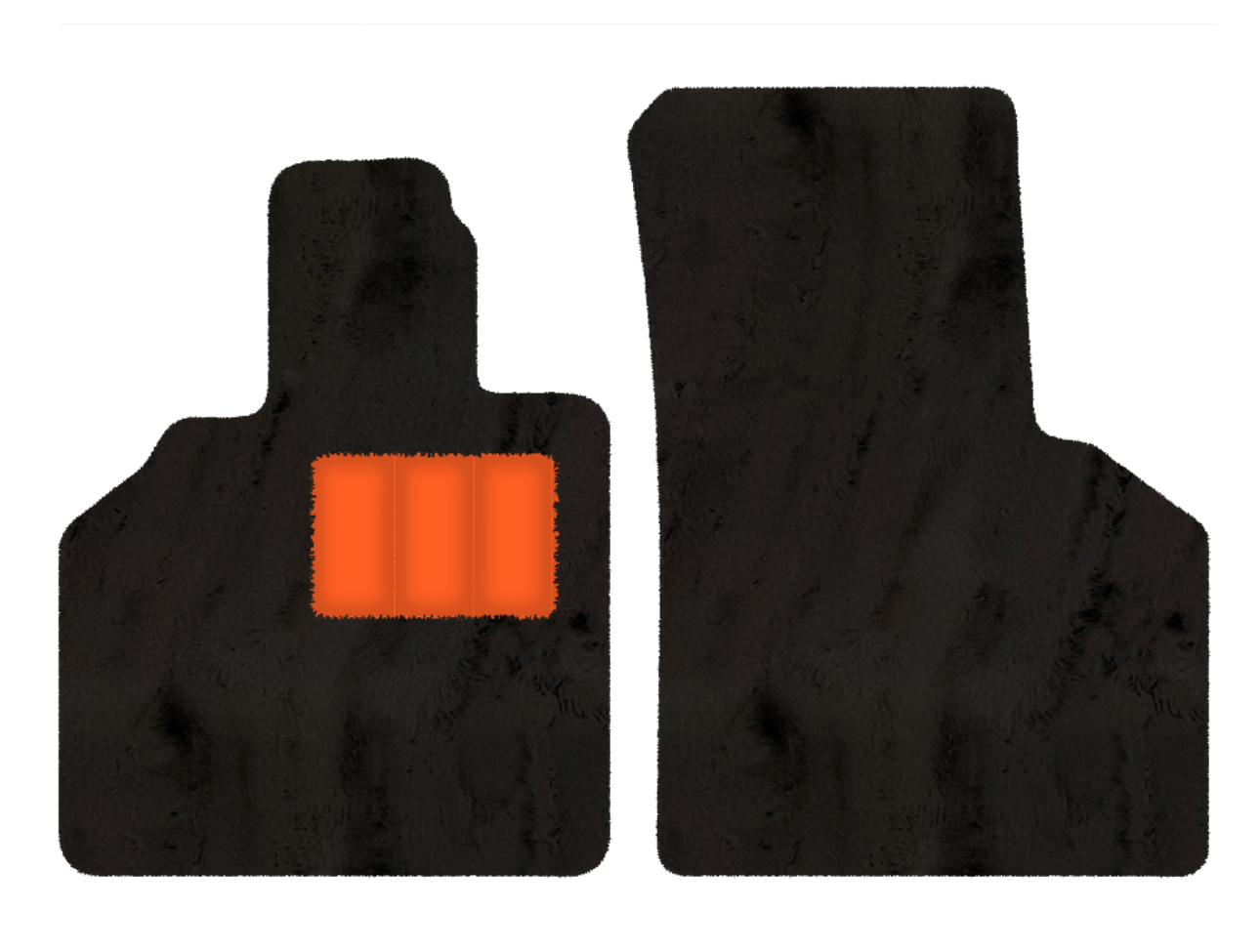 Black Floor Mats for Lamborghini Gallardo With Orange Arancia Leonis Nappa Leather - AutoWin.EU
