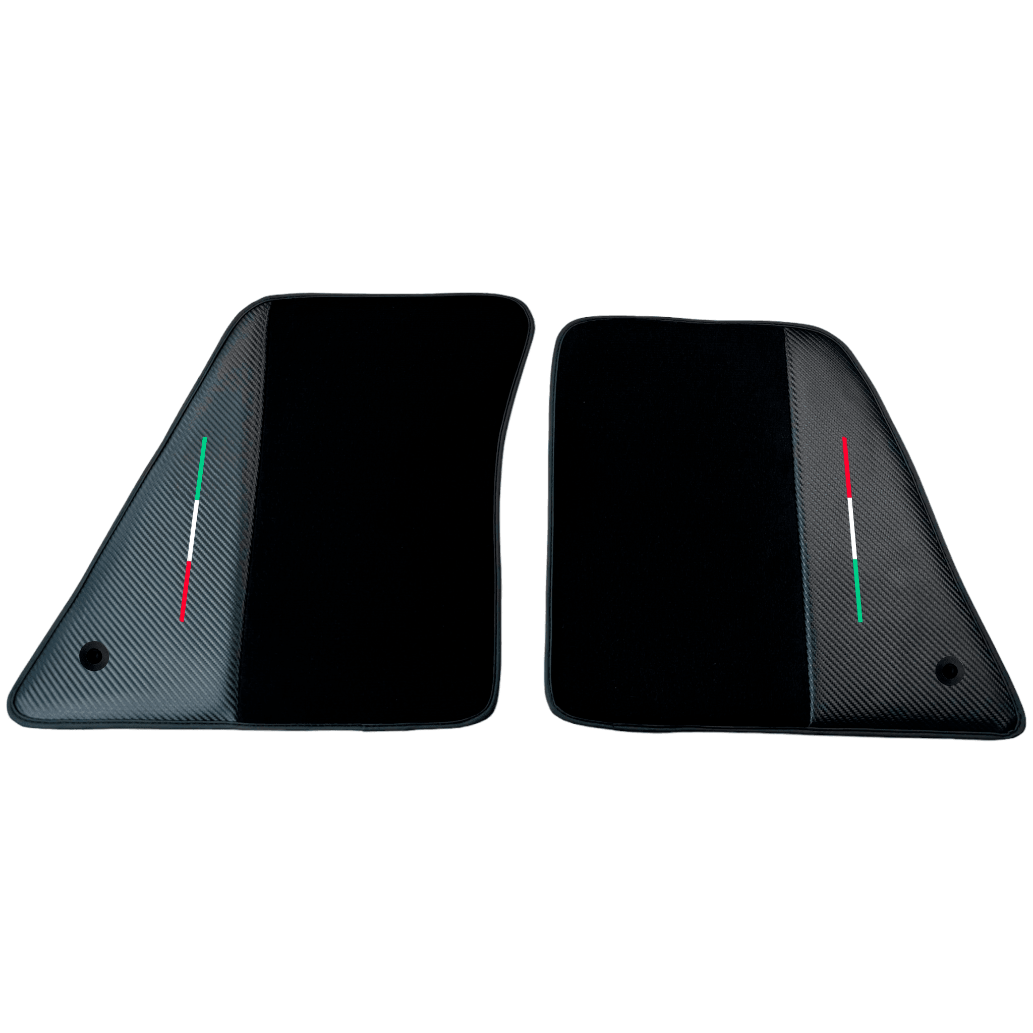 Black Floor Mats for Ferrari SF90 Stradale (2019-2024) with Carbon Fiber - AutoWin