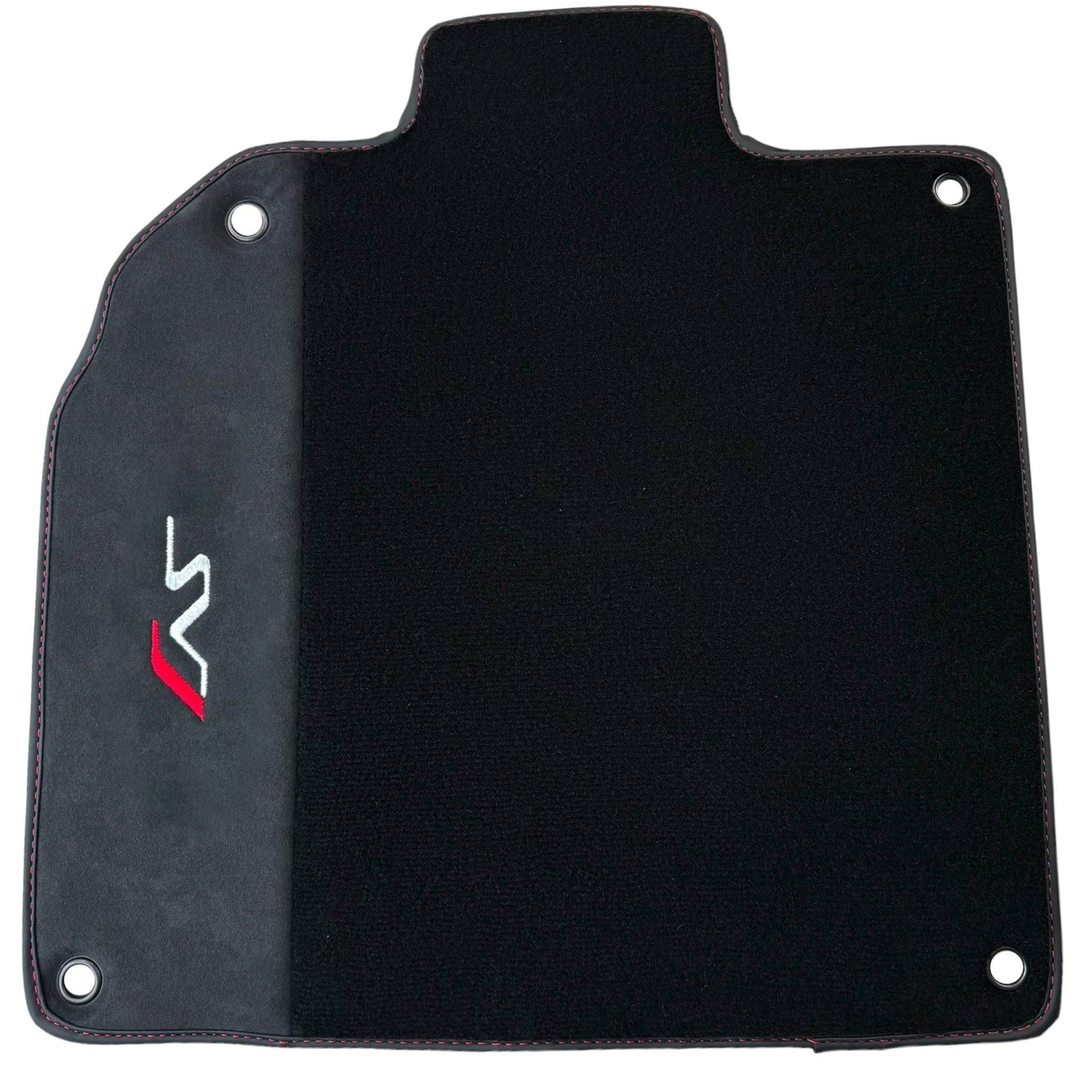 Black Floor Mats for Lamborghini Aventador SVJ with Alcantara Leather - AutoWin