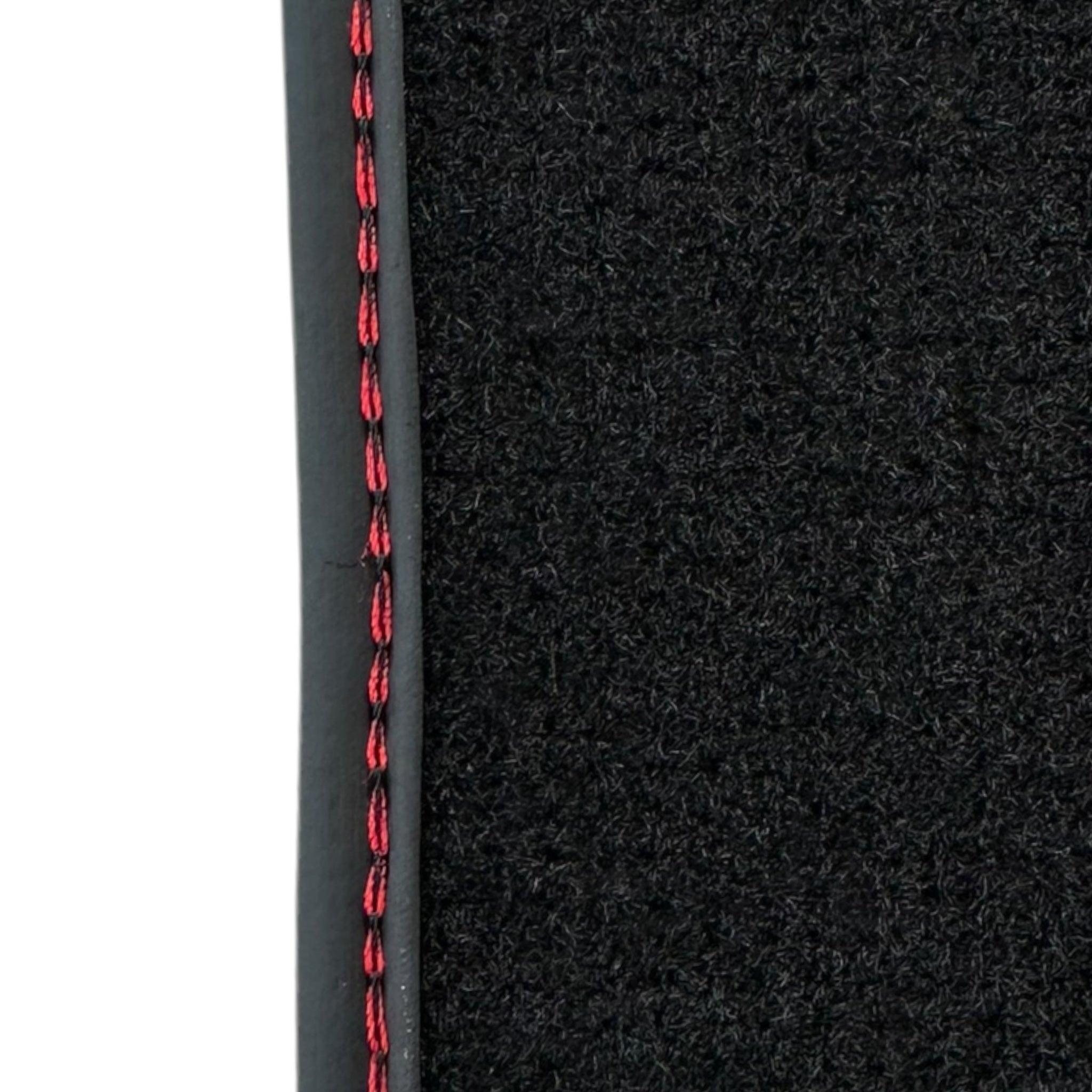 Black Floor Mats for Porsche Panamera GTS (2009-2016) with Leather - AutoWin