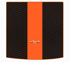 Orange Stitching Black Leather Floor Mats for Lamborghini Urus with Interlaced Hex | Full Set Option