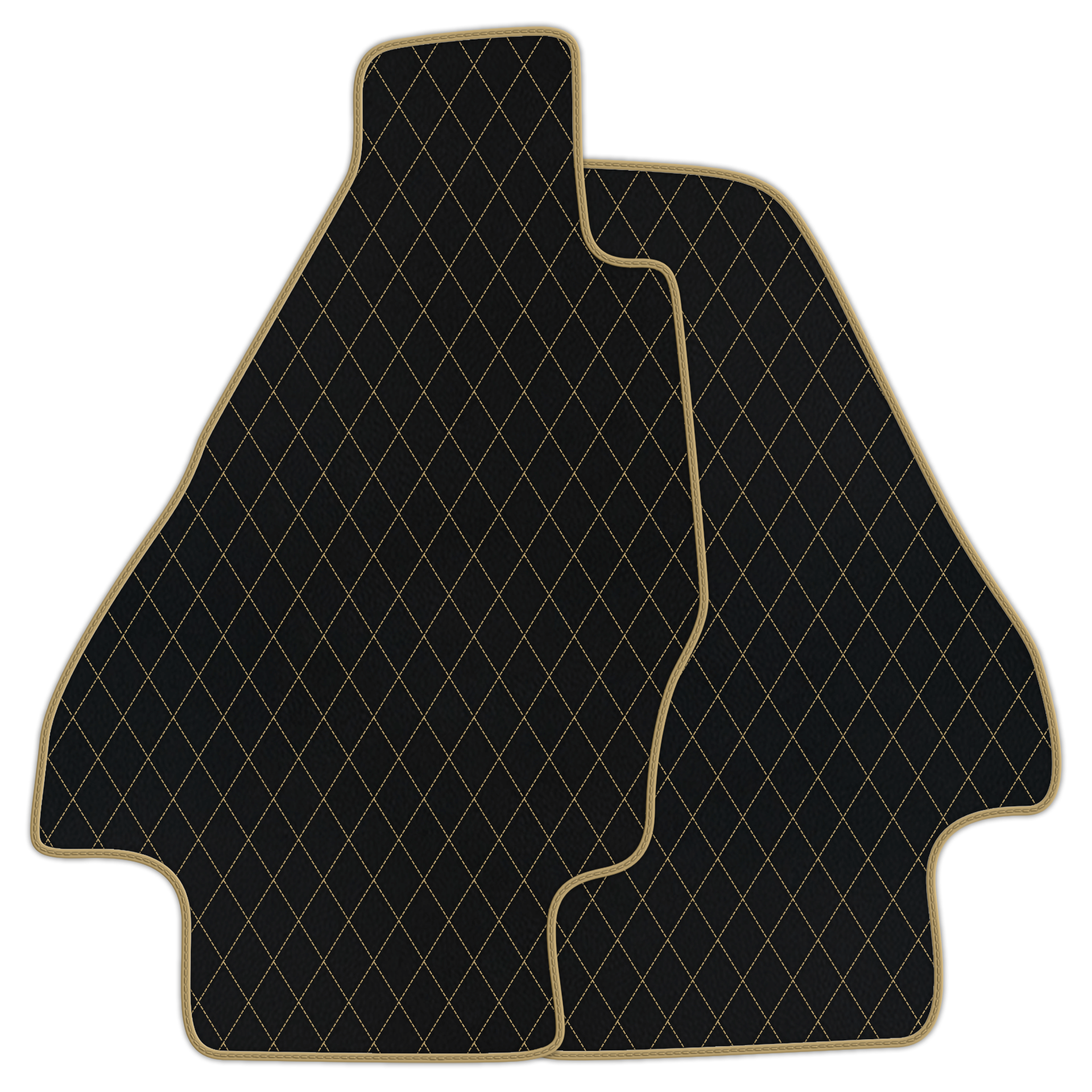 Tapis de voiture en cuir personnalisable avec motif en diamant unique pour Ferrari Dino GT4 (1973-1979) - AutoWin