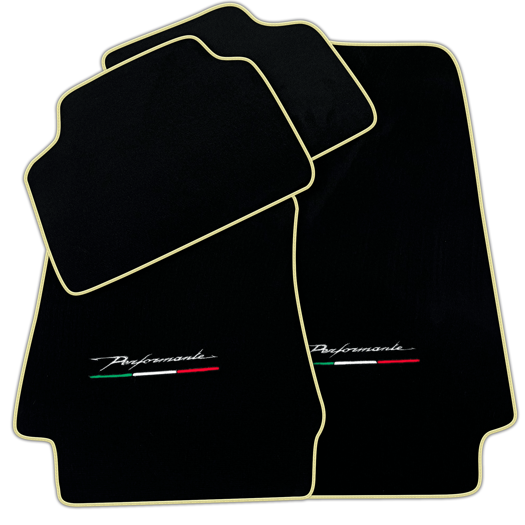 Black Floor Mats for Alfa Romeo Giulia (2016-2024) All Wheel Drive Performante