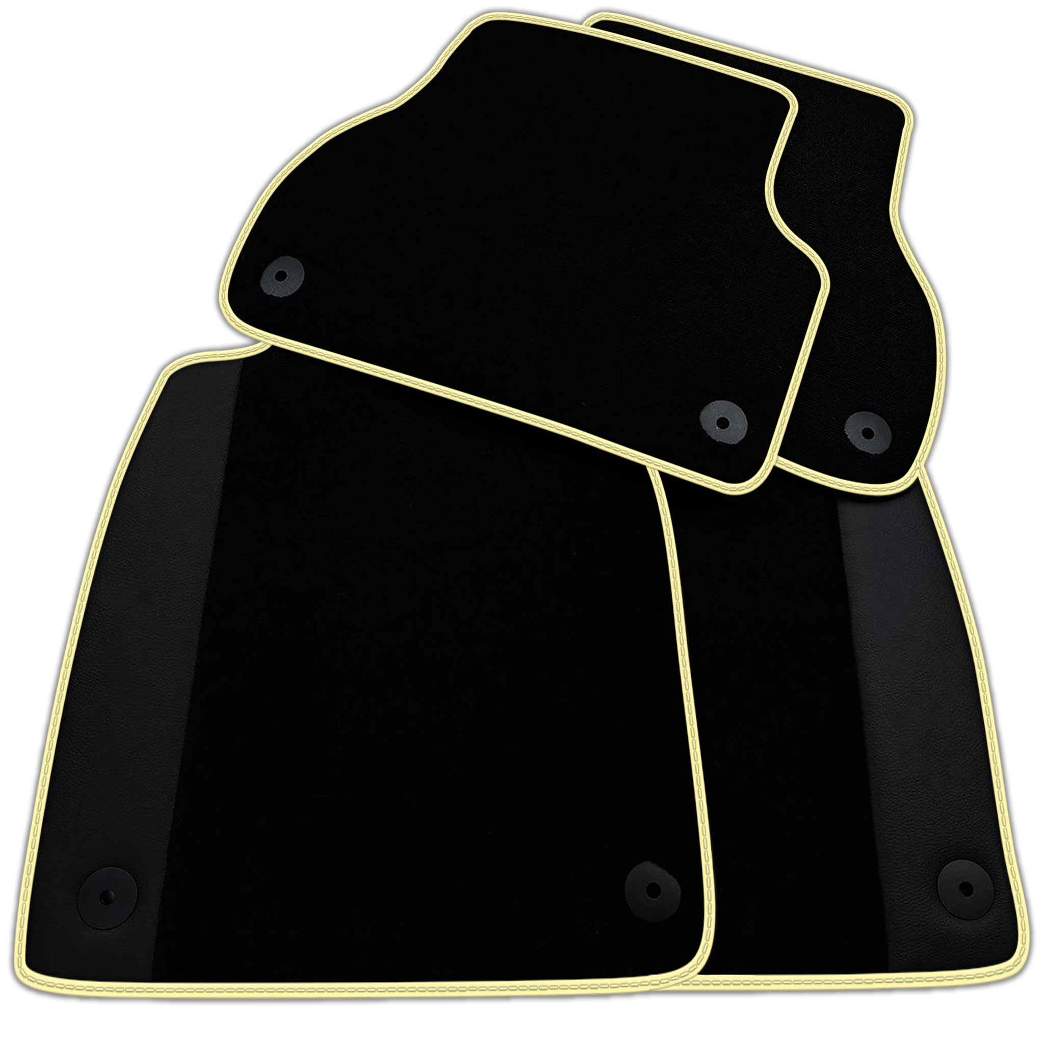 Customizable Black Floor Mats for Audi A6 - C4 Sedan (1994-1997)