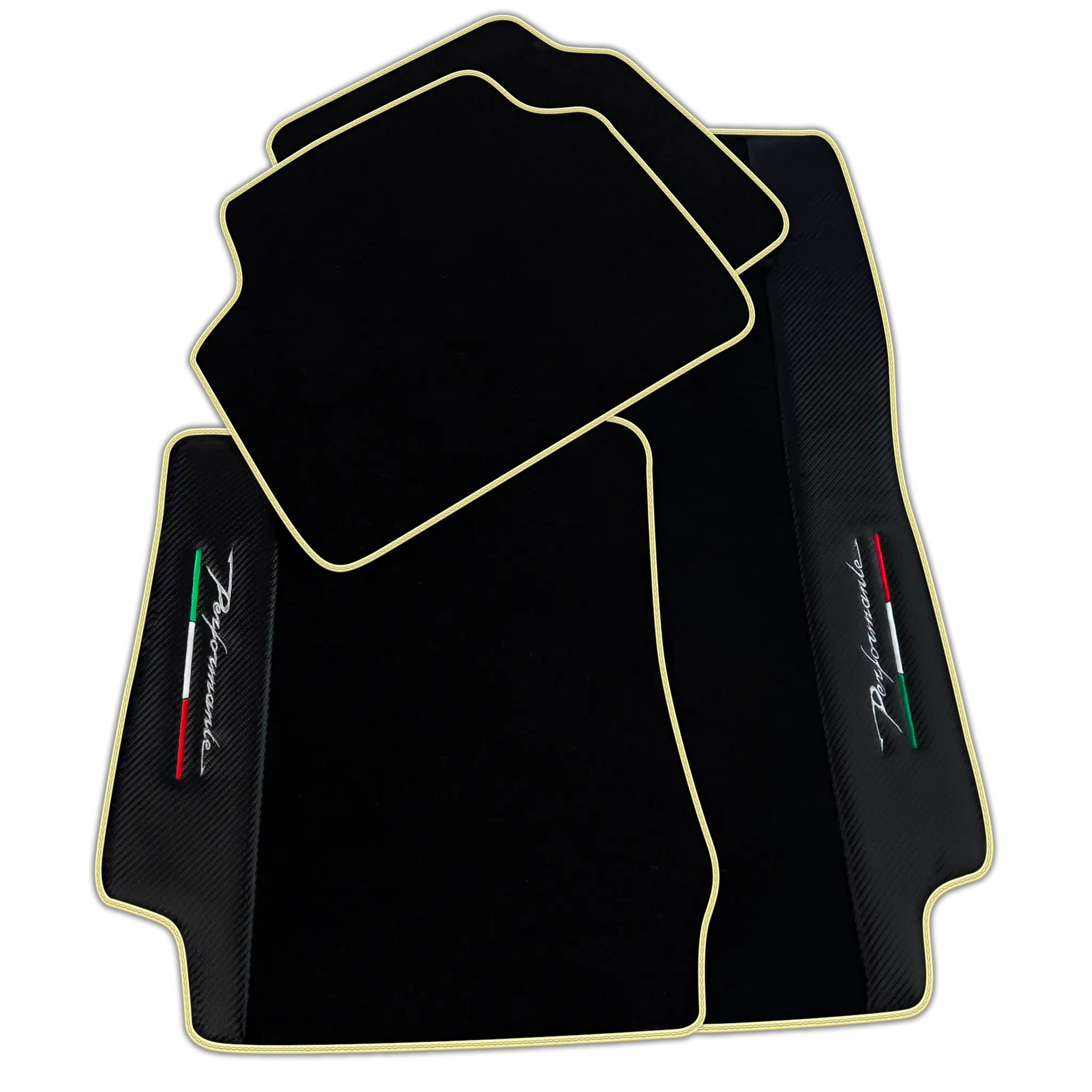 Carbon Fiber Black Floor Mats for Alfa Romeo Giulia (1962-1978) | Performante
