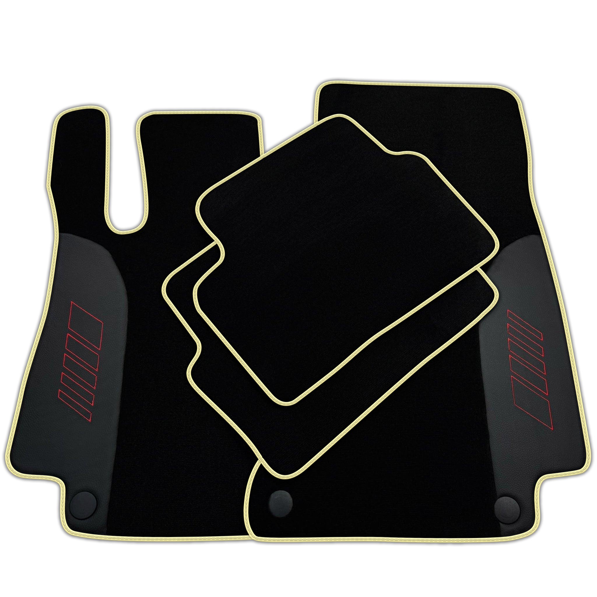 Black Floor Mats For Mercedes Benz C-Class C205 Coupe Facelift (2018-2023) | AutoWin Edition