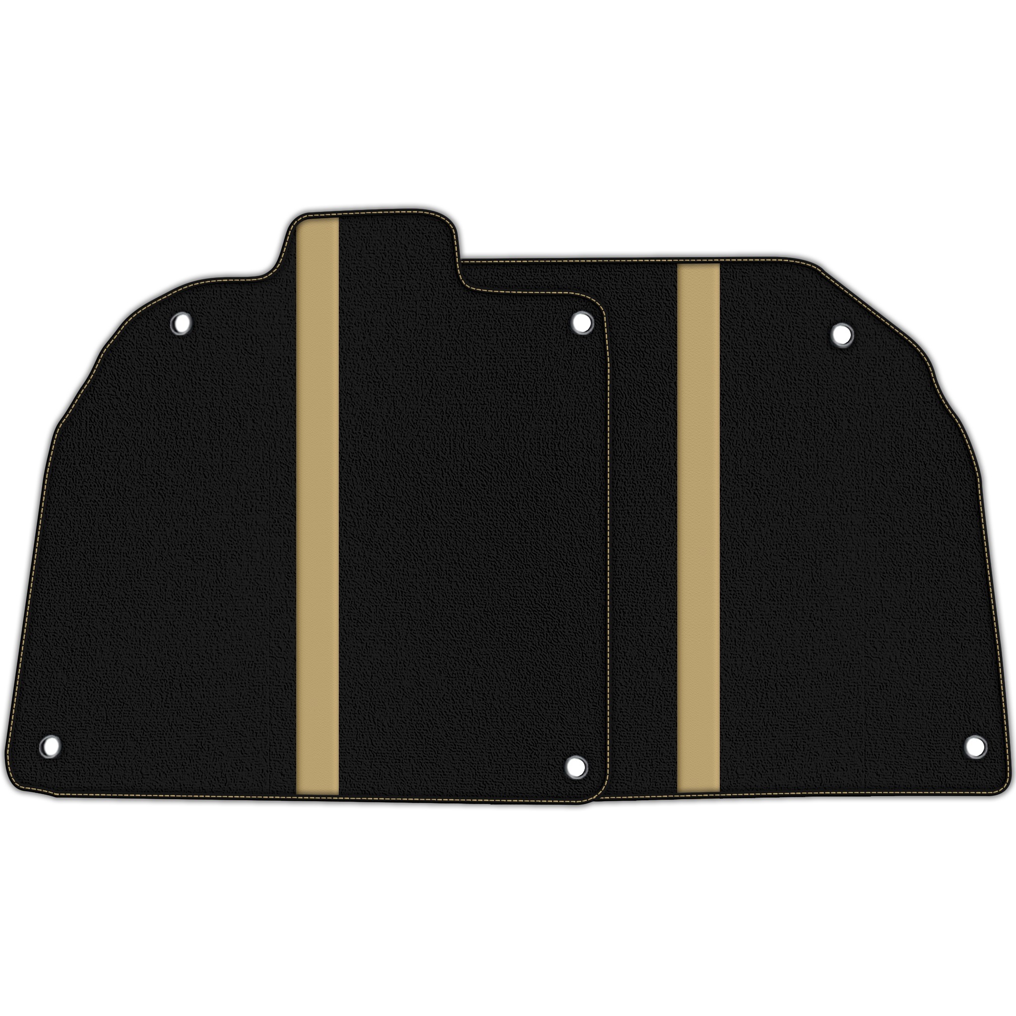 Black Floor Mats with Leather Line for Lamborghini Aventador SV - Various Colors