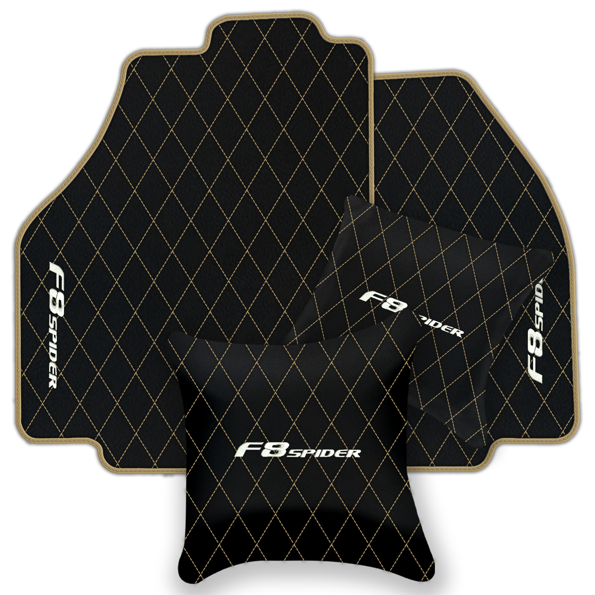 Premium Black Leather Floor Mats for Ferrari 456 (1992-2003)