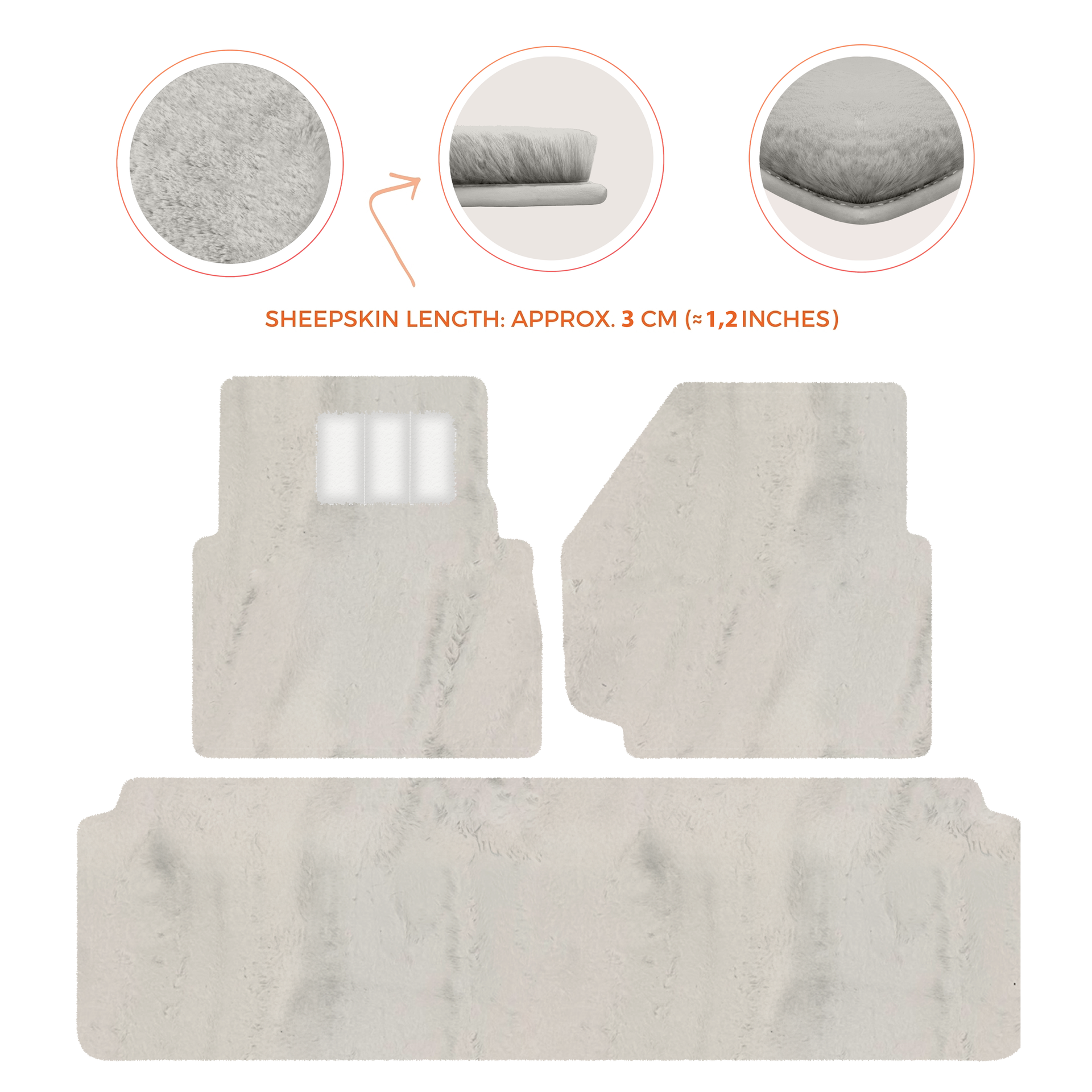 Luxurious Premium Sheepskin Floor Mats for Range Rover (2012-2022)