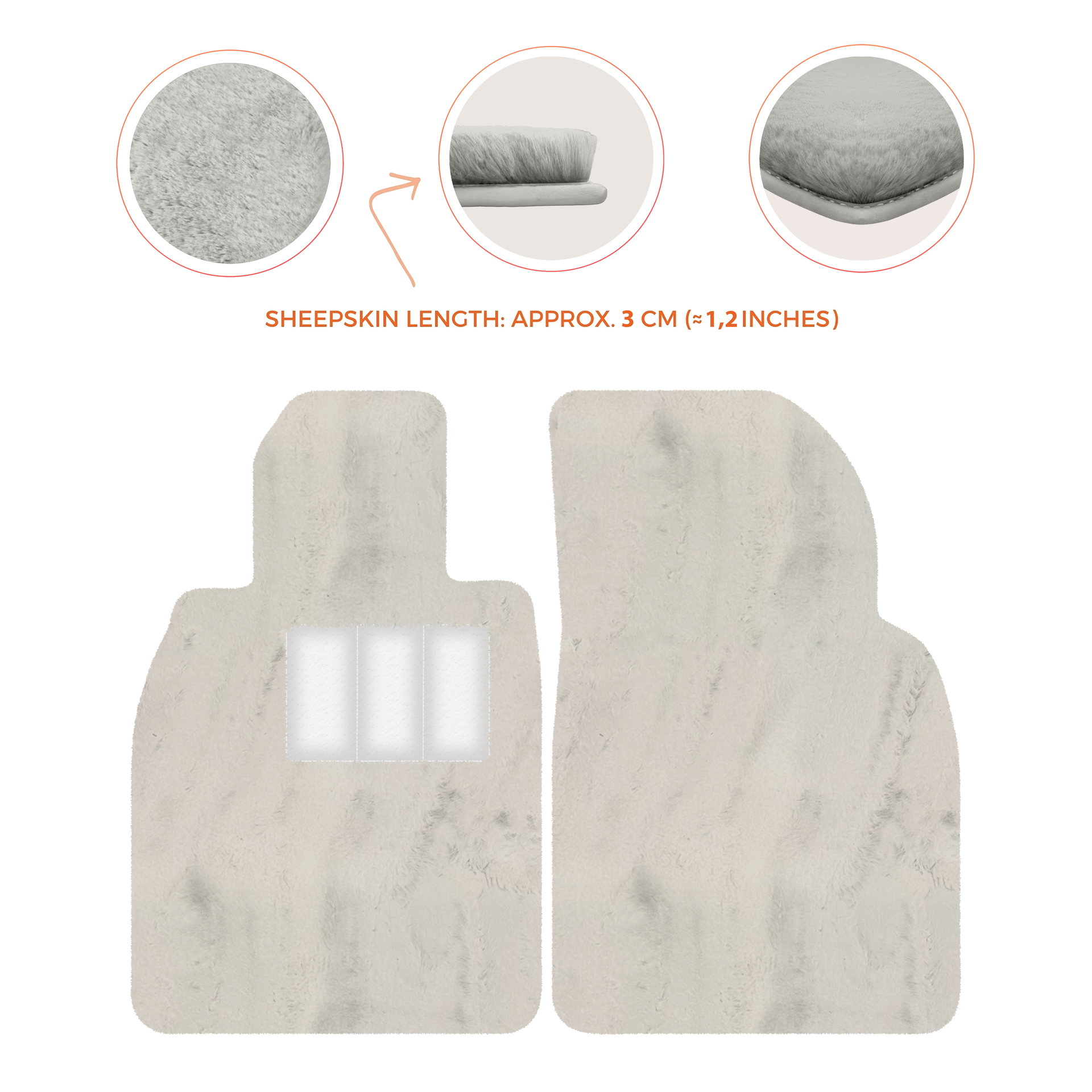 Deluxe Luxury Sheepskin Floor Mats for Porsche 911 SC (1978-1984)