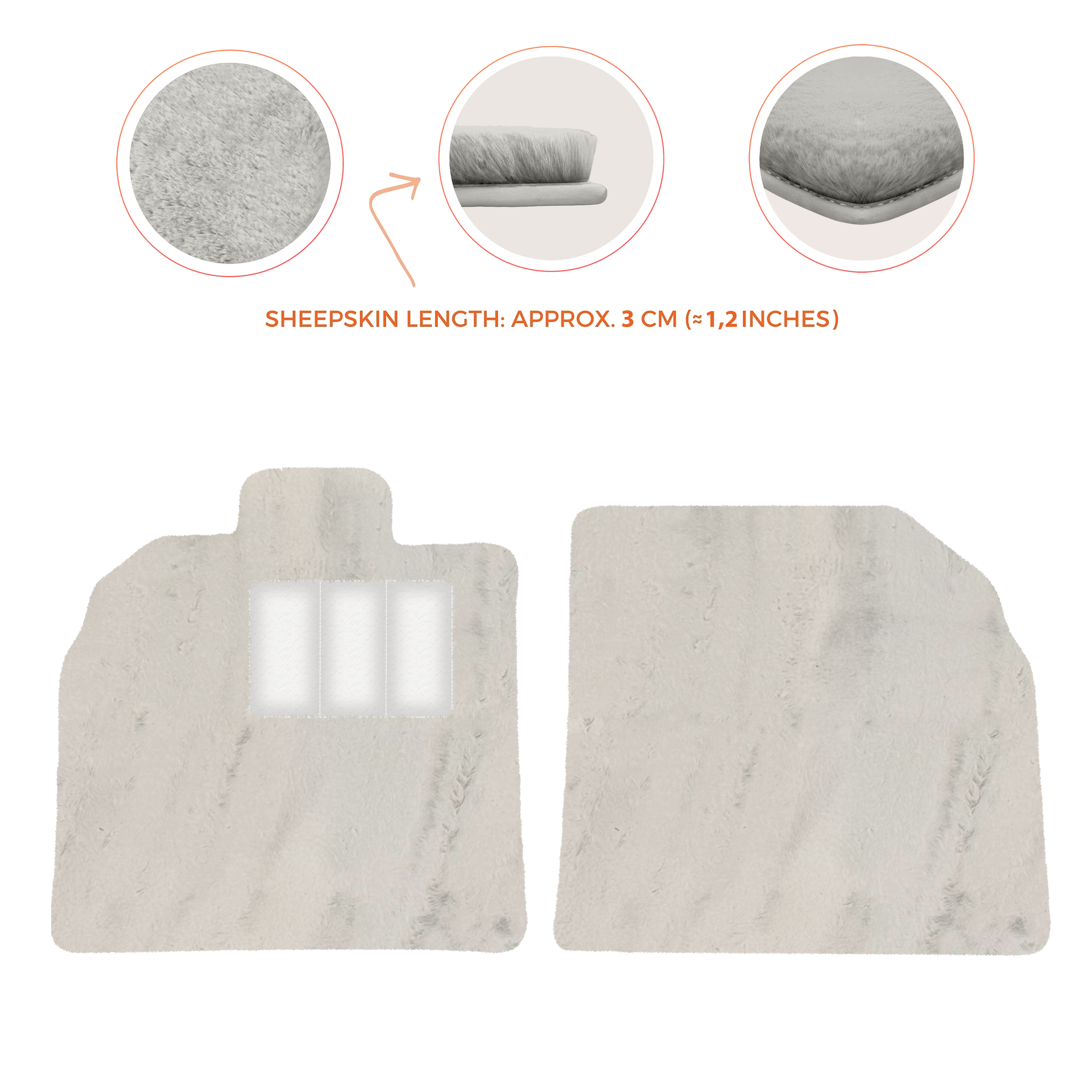 Anpassbare schwarze Fußmatten für Lamborghini Aventador mit orangefarbenem (Arancia Mira) Nappaleder - AutoWin.EU