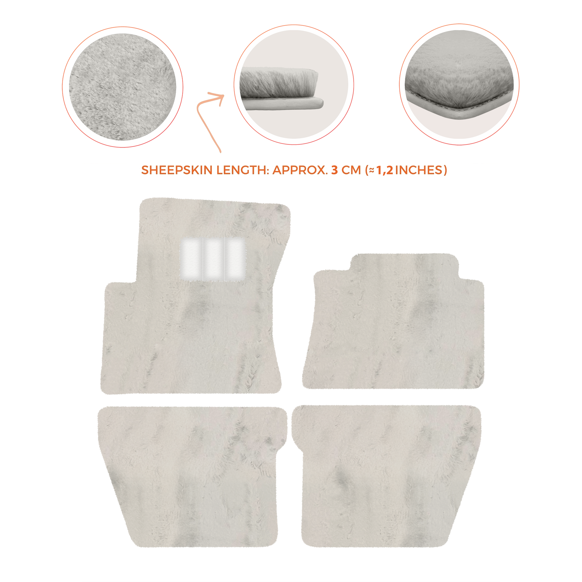 Premium Sheepskin Floor Mats for Bentley Flying Spur (2019-2023)