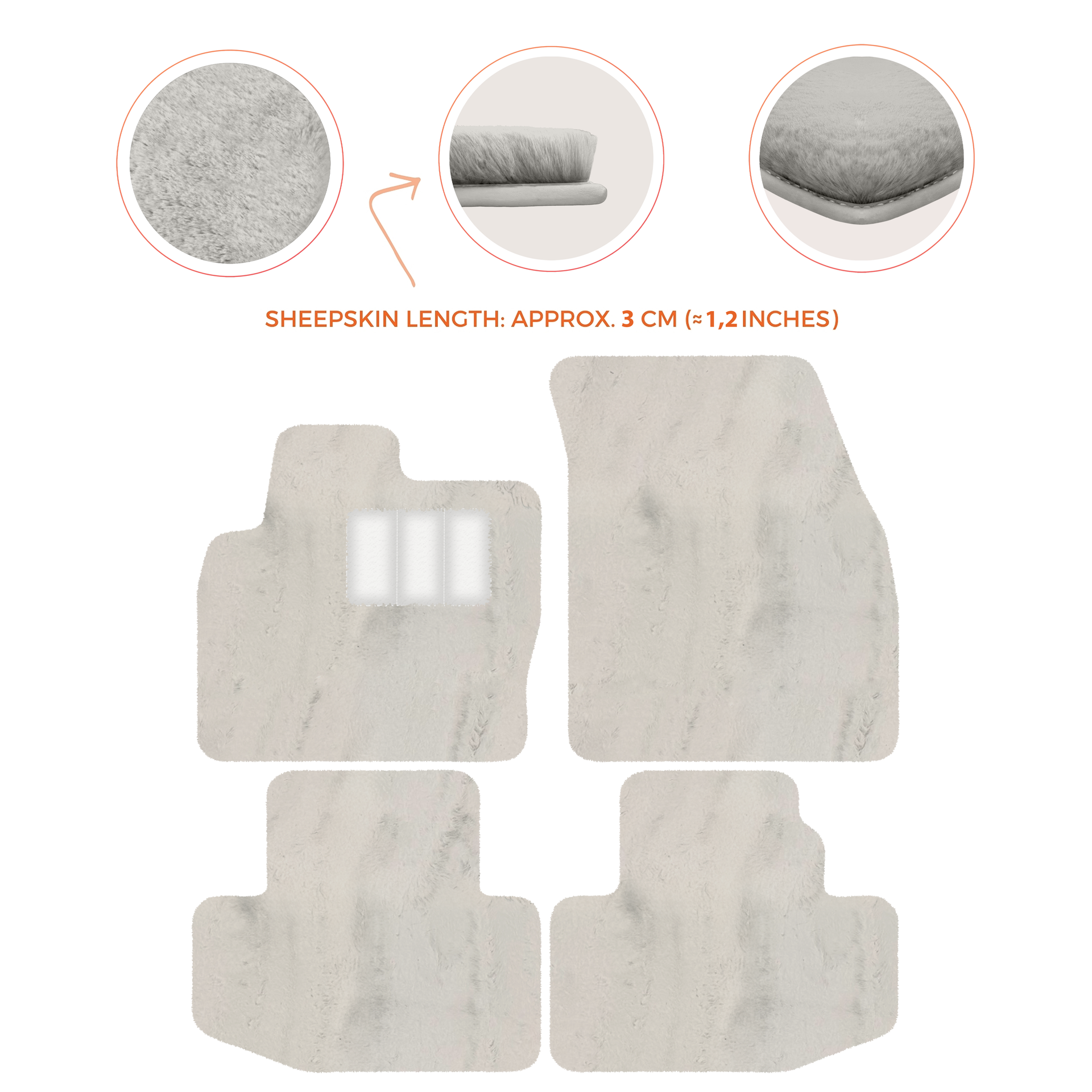 Luxury Sheepskin Floor Mats for Range Rover Sport L460 (2022-2024)