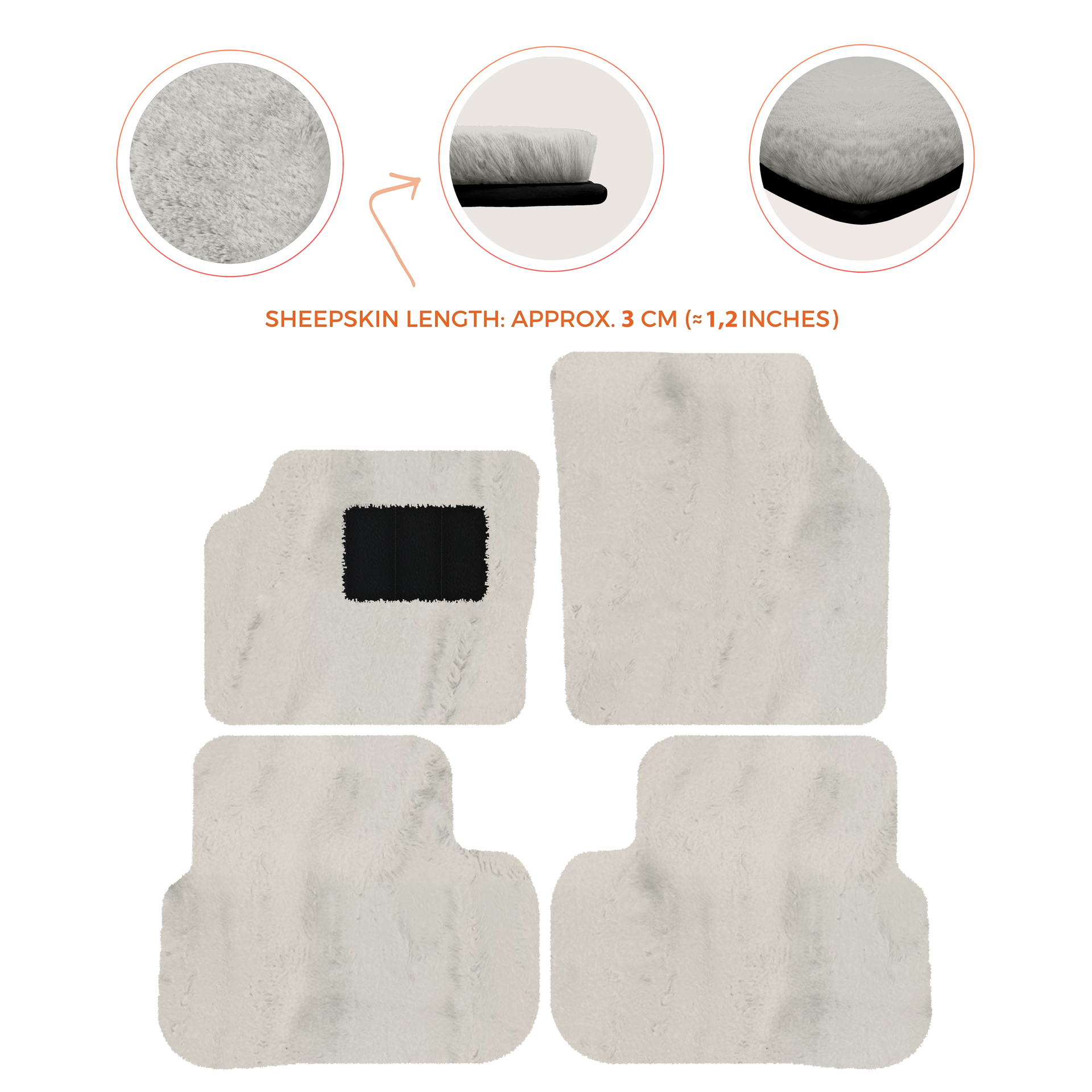 Luxury Sheepskin Floor Mats for Aston Martin V8 Coupe (1996-2000)