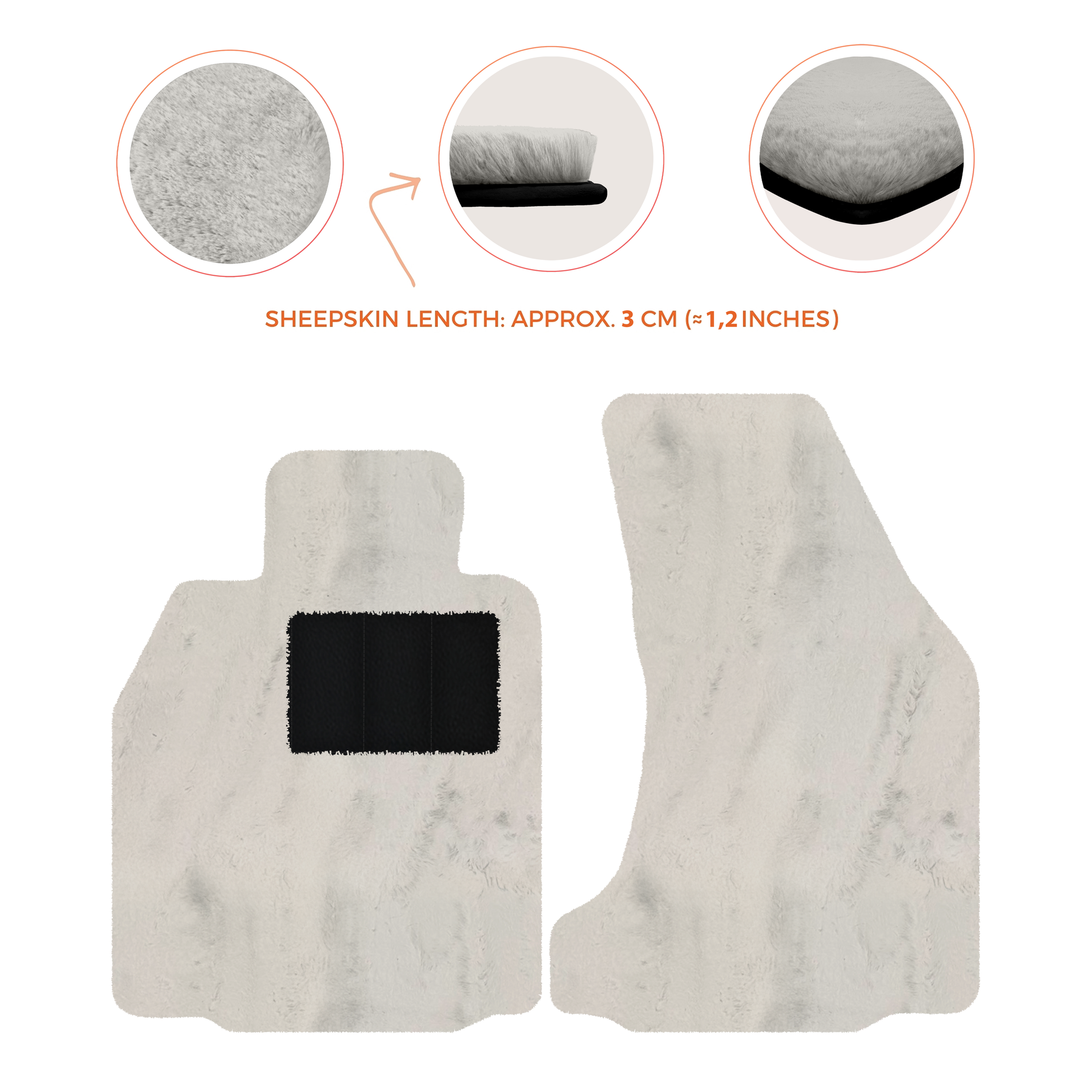 Premium Sheepskin Floor Mats for Porsche 718 Boxster (2016-2023)