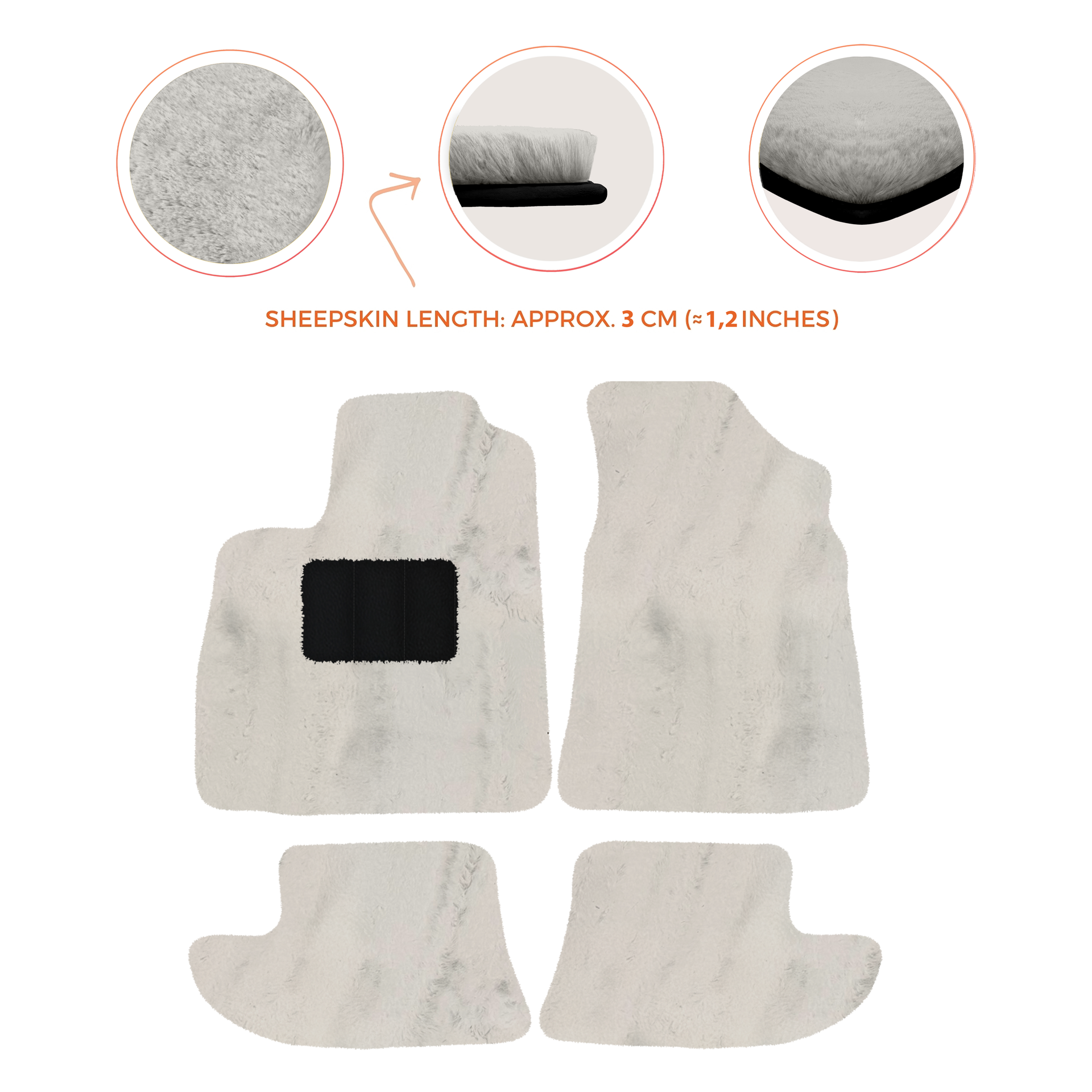 Premium Sheepskin Floor Mats for Bentley Continental GT (2003-2011)