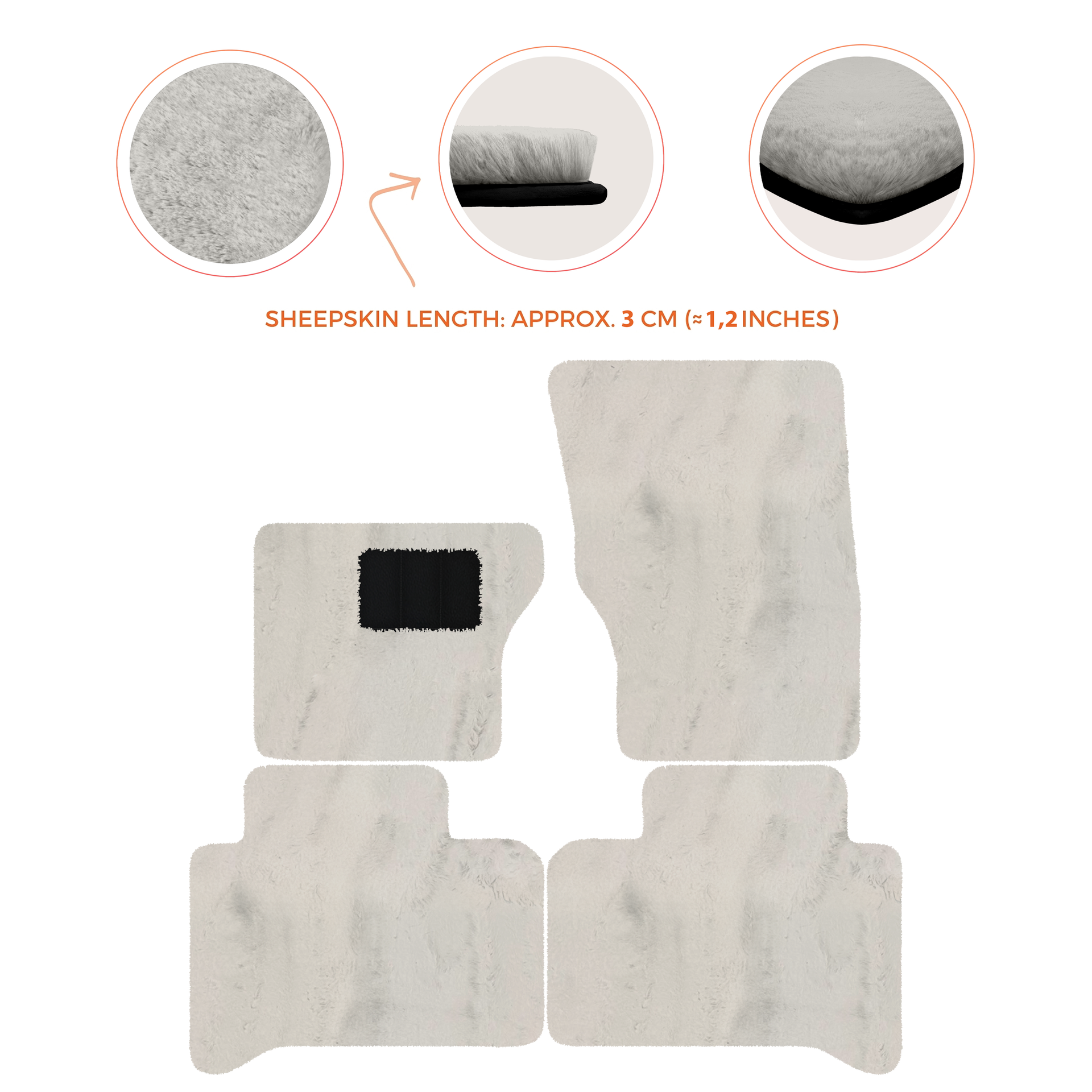 Luxurious Premium Sheepskin Floor Mats for Range Rover (2012-2022)