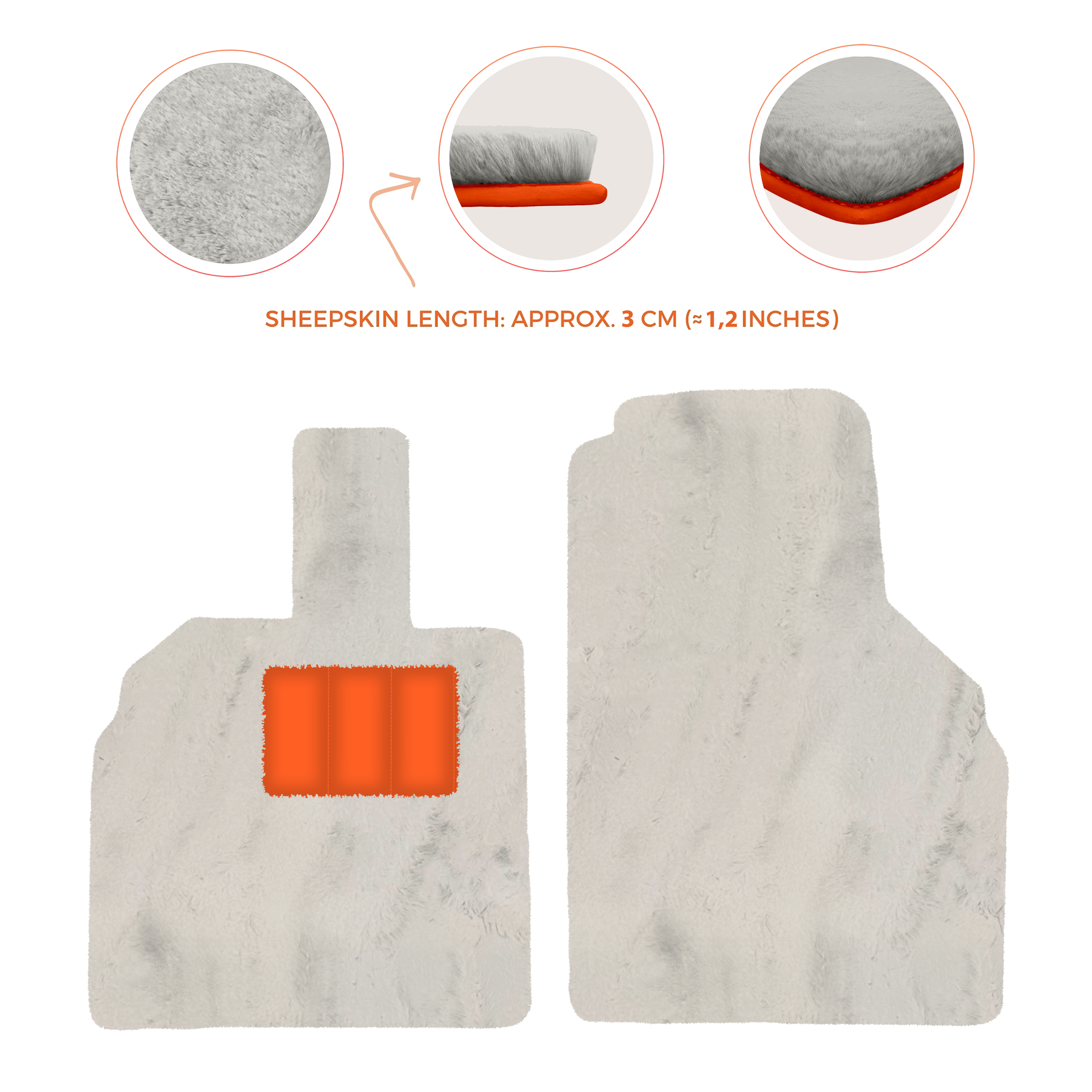 Luxury Sheepskin Floor Mats for Lamborghini Urus (2018-2026)