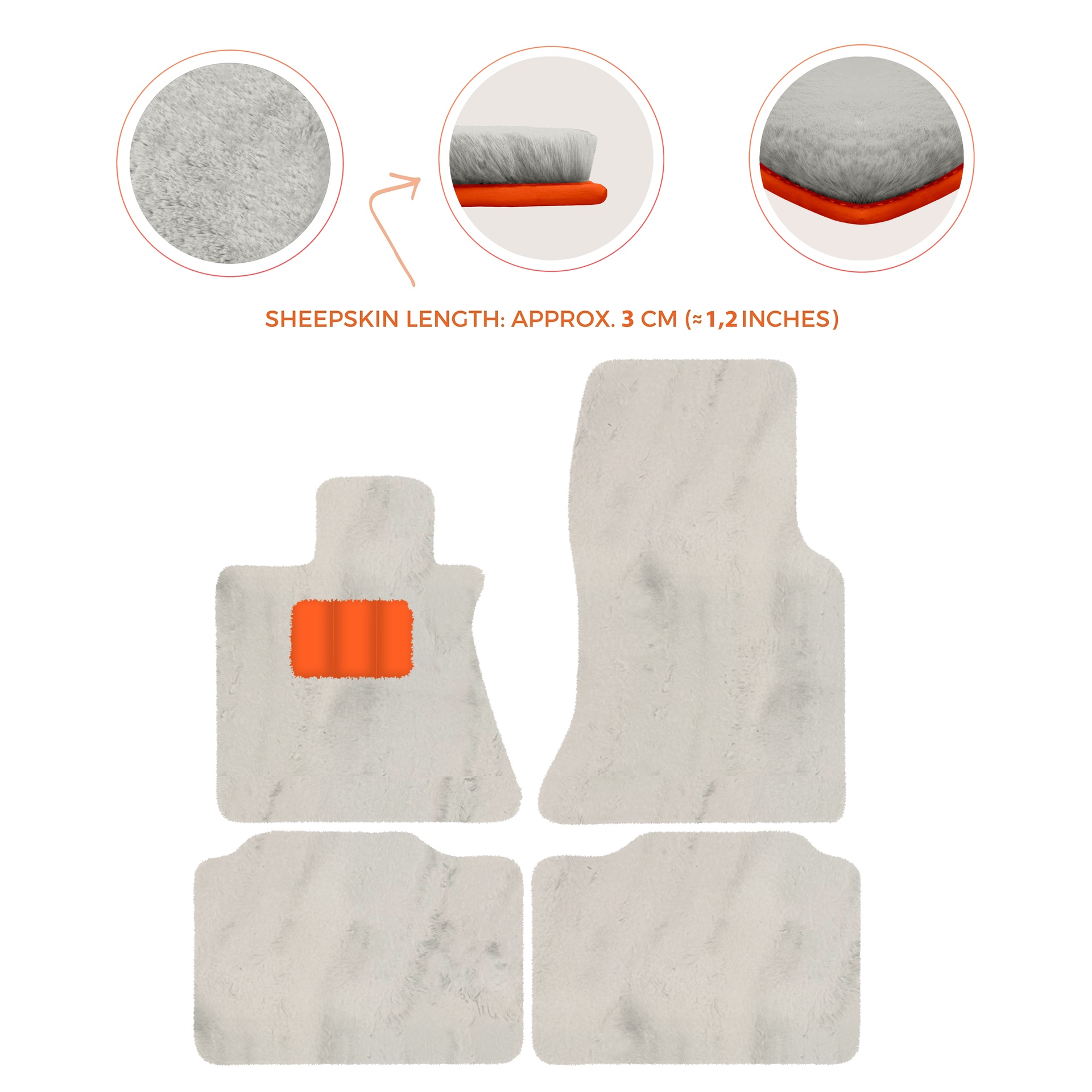 Premium Sheepskin Floor Mats for Rolls-Royce Phantom Sedan (2003-2016)