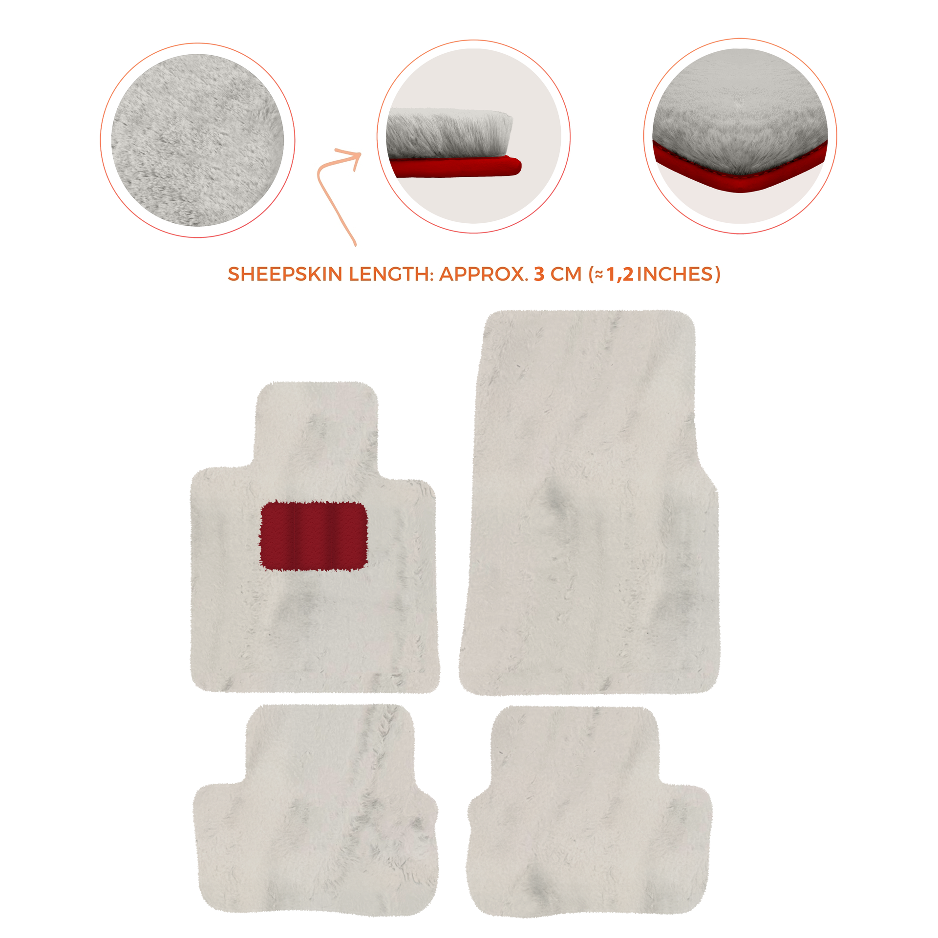 Premium Sheepskin Floor Mats for Rolls-Royce Cullinan (2018-2025)