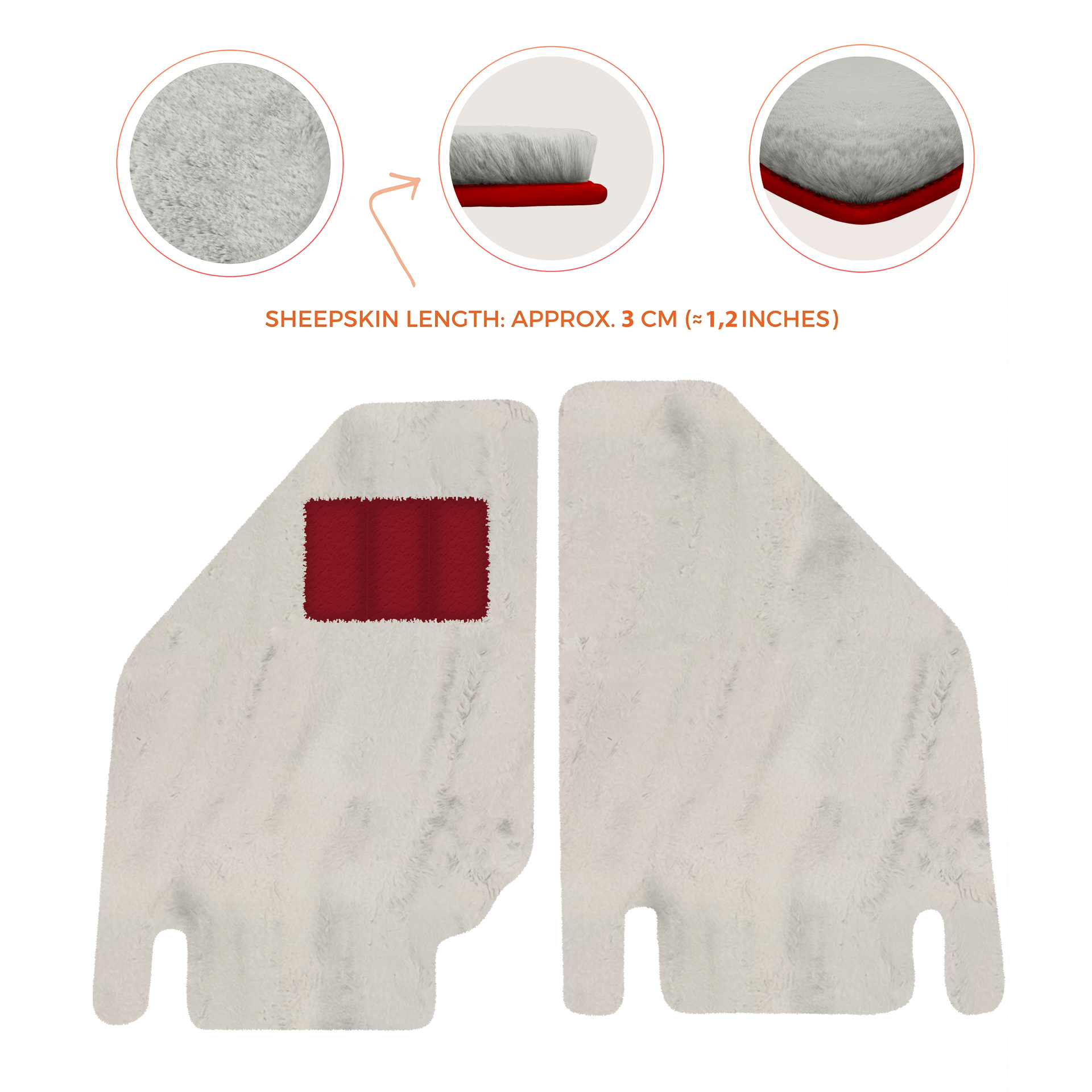 Premium Sheepskin Floor Mats for Ferrari Purosangue (2023-2024)