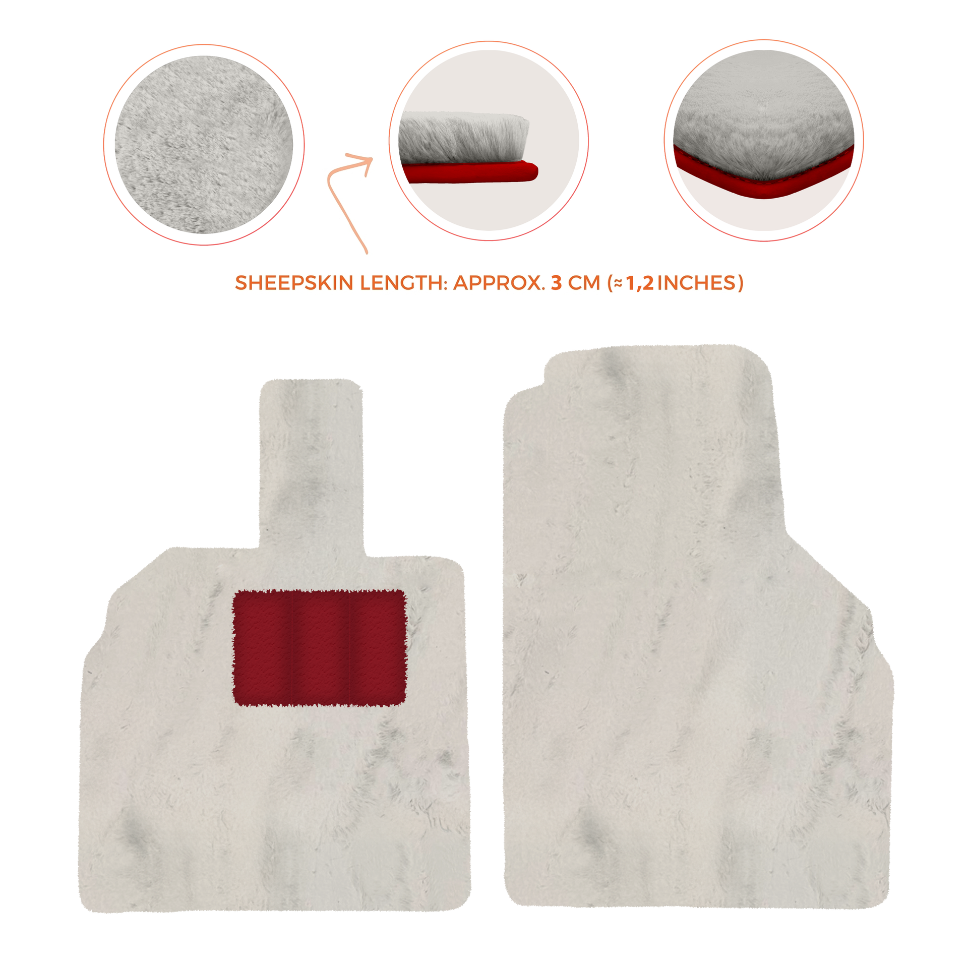 Luxury Sheepskin Floor Mats for Lamborghini Urus (2018-2026)