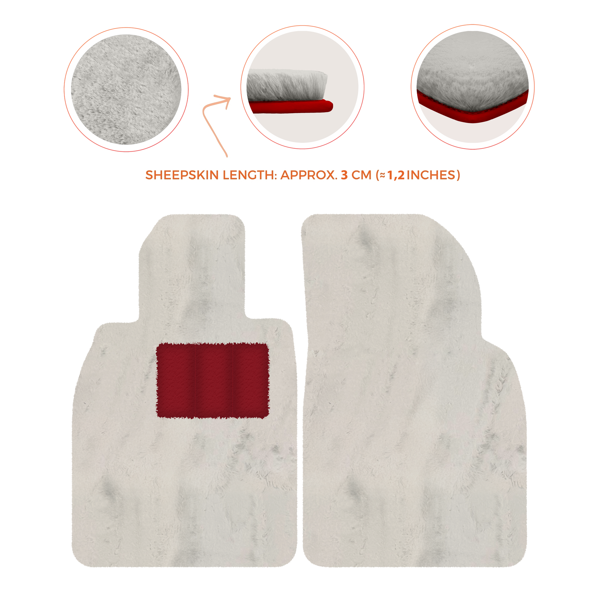 Deluxe Luxury Sheepskin Floor Mats for Porsche 911 SC (1978-1984)