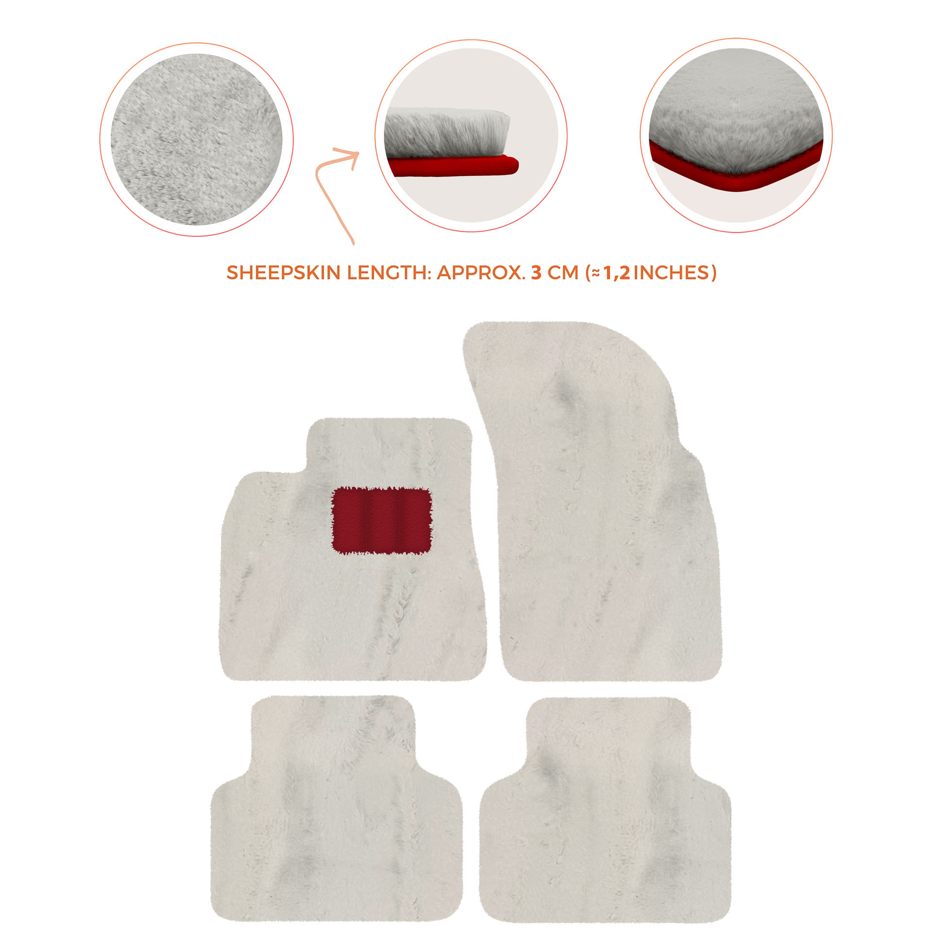 Premium Luxury Sheepskin Floor Mats for Bentley Bentayga 2015-2023