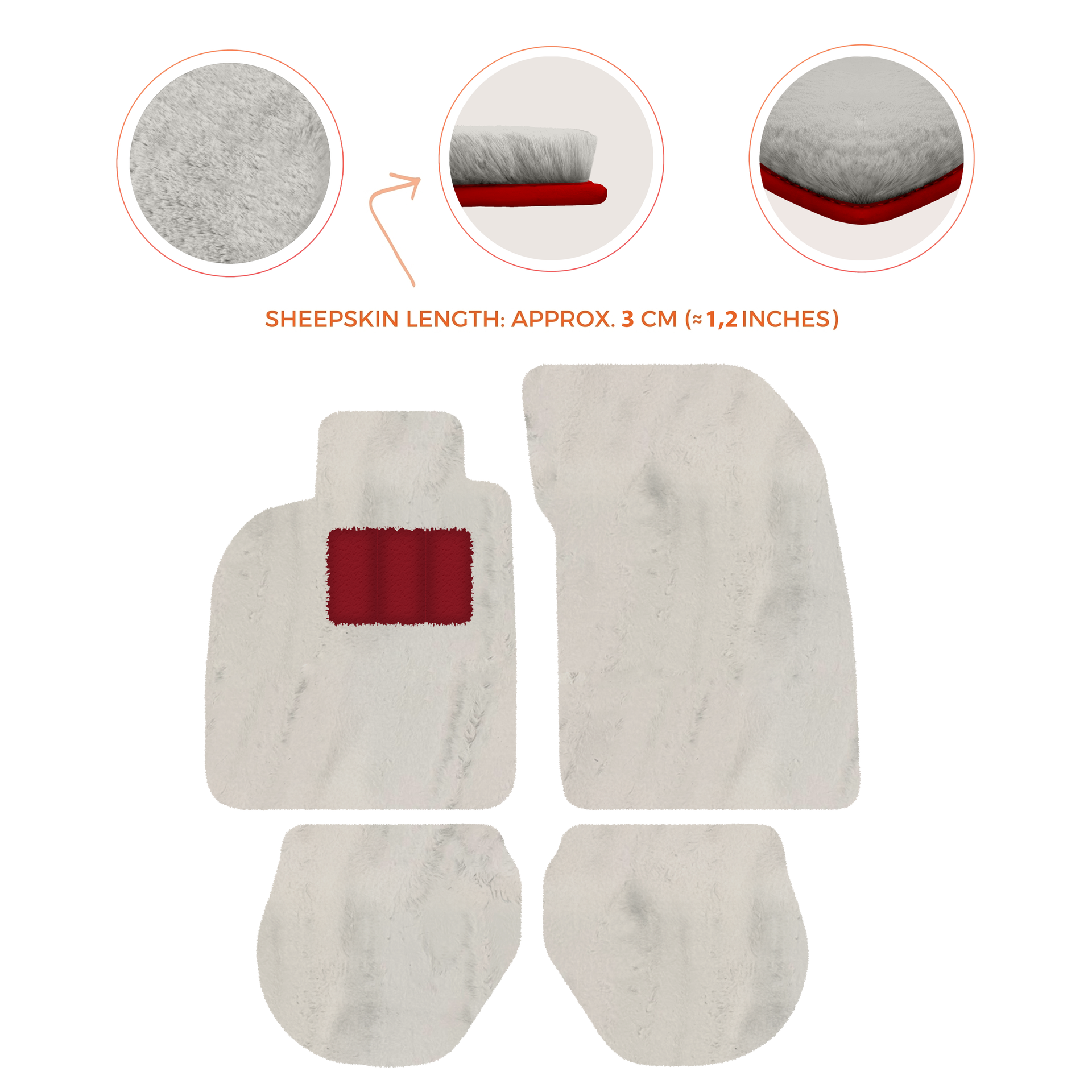 Customizable Leather Floor Mats with Interlaced Hex Pattern for Porsche 911 - 993 (1994-1998) - AutoWin