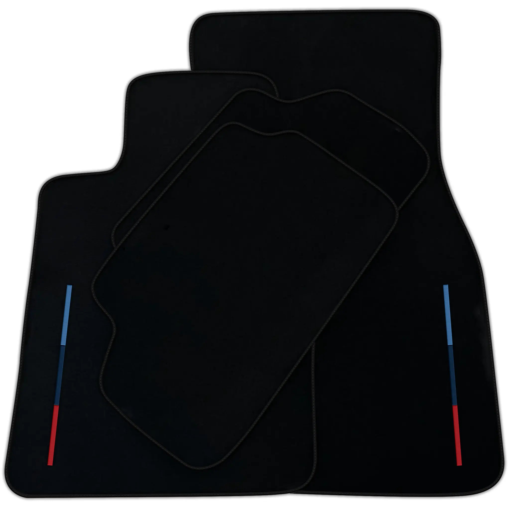Black Floor Mats For BMW 1 Series F20 With Color Stripes Tailored Set Perfect Fit | Various Trim Colors