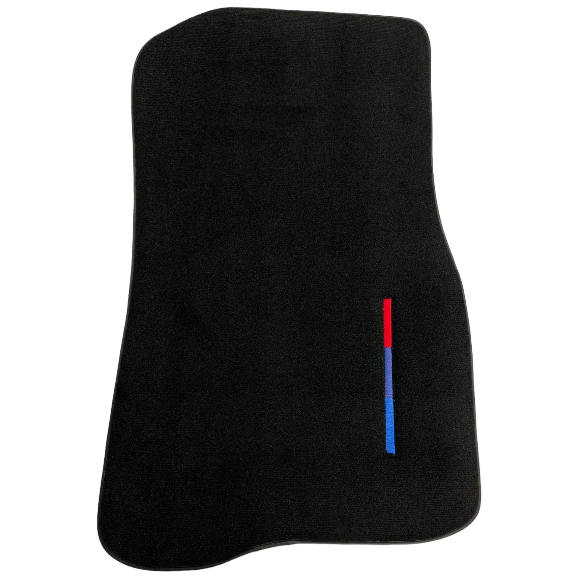 Black Floor Mats For BMW 4 Series F32 With Color Stripes Tailored Set Perfect Fit - AutoWin
