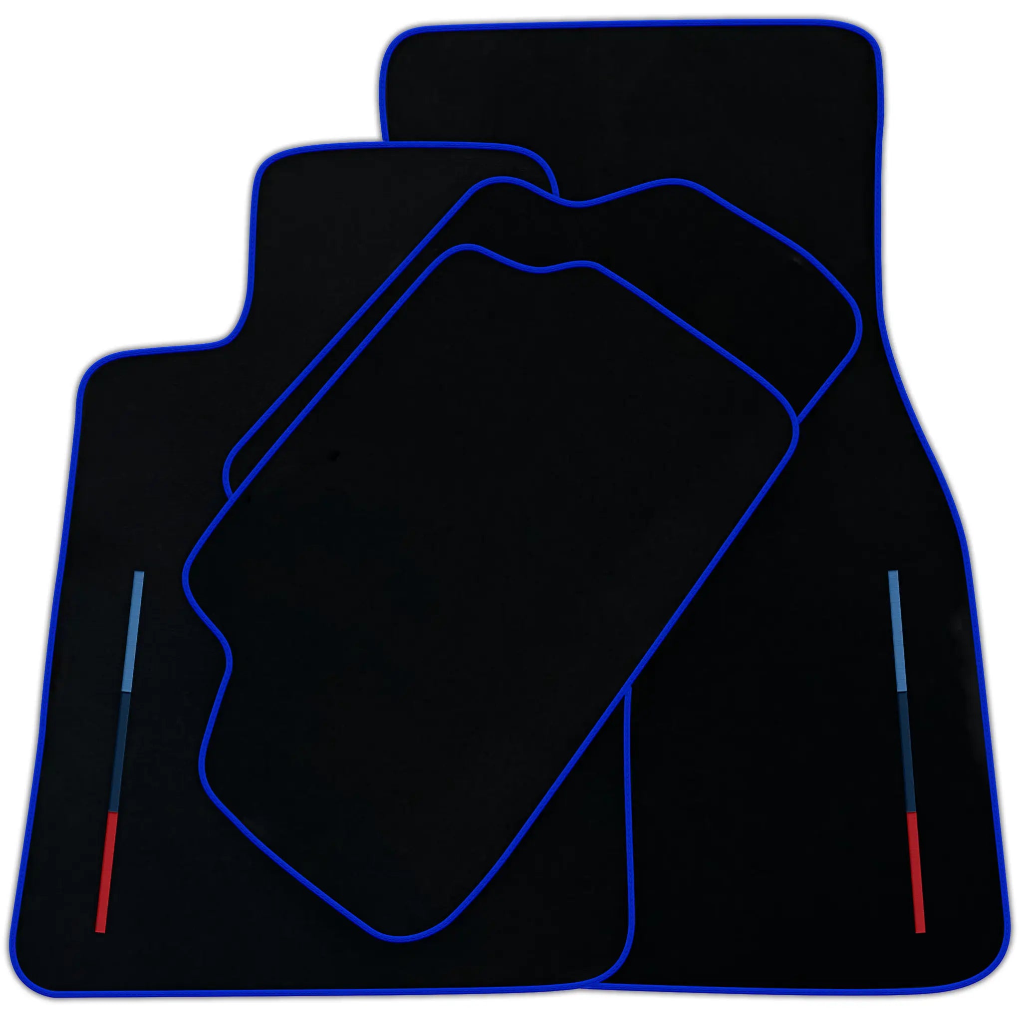 Black Floor Mats For BMW M8 Series Gran Coupe F93 With Color Stripes Tailored Set Perfect Fit | Various Trim Colors