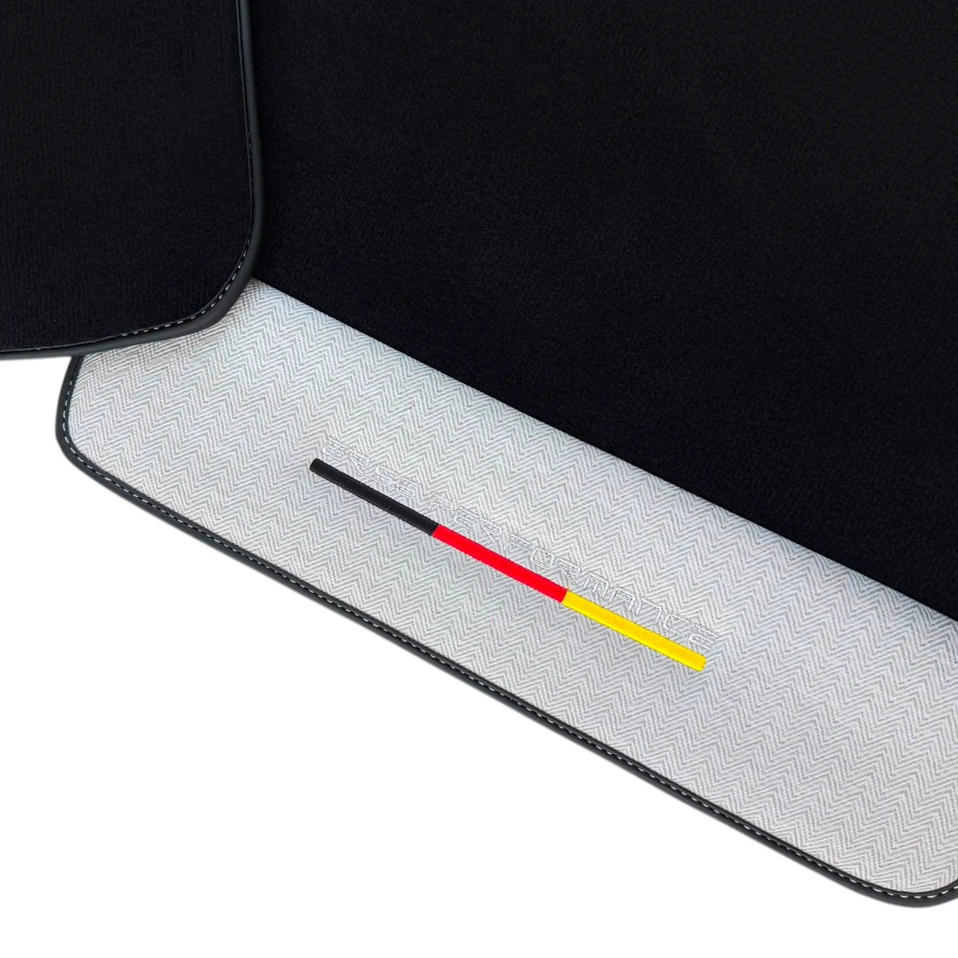 Black Floor Mats for BMW 1 Series F70 with Gray Leather