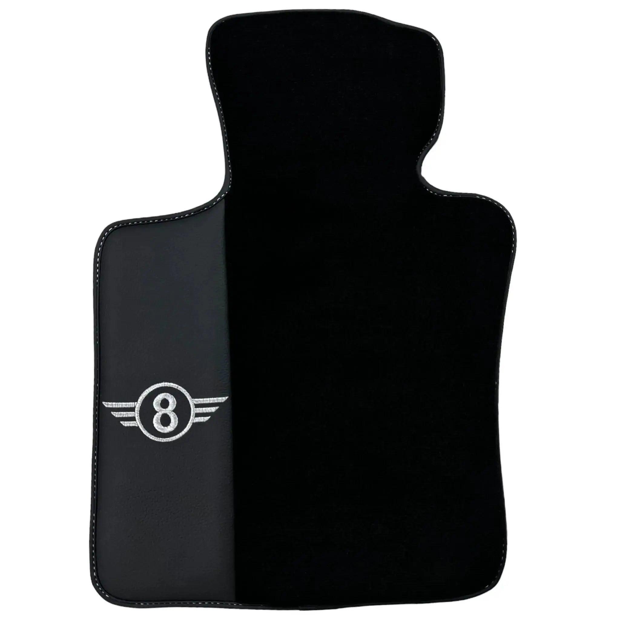 Black Floor Mats for Mini Countryman F60 (2017-2023) with Leather - AutoWin