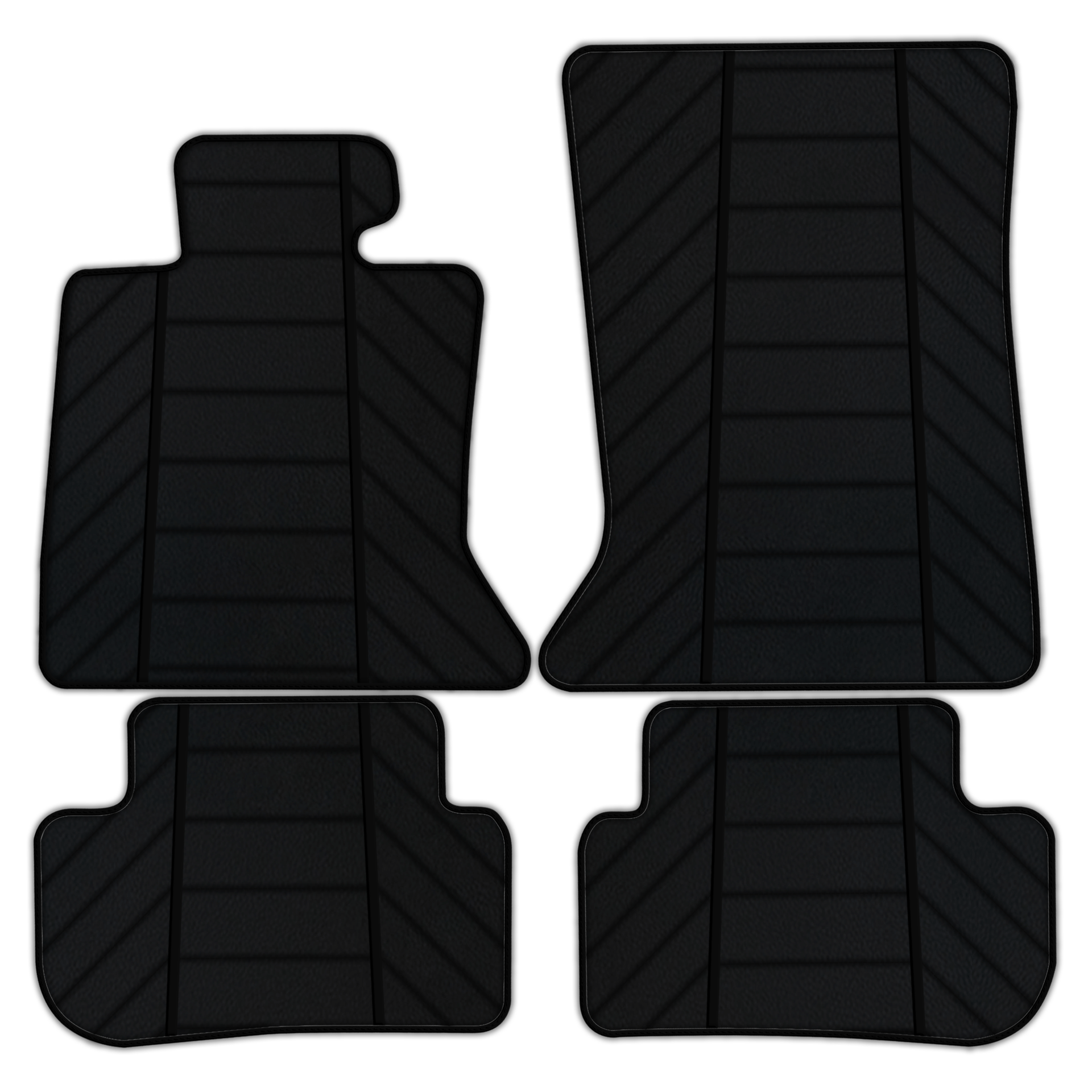 Premium Black Leather Floor Mats for Ferrari California | Full Set
