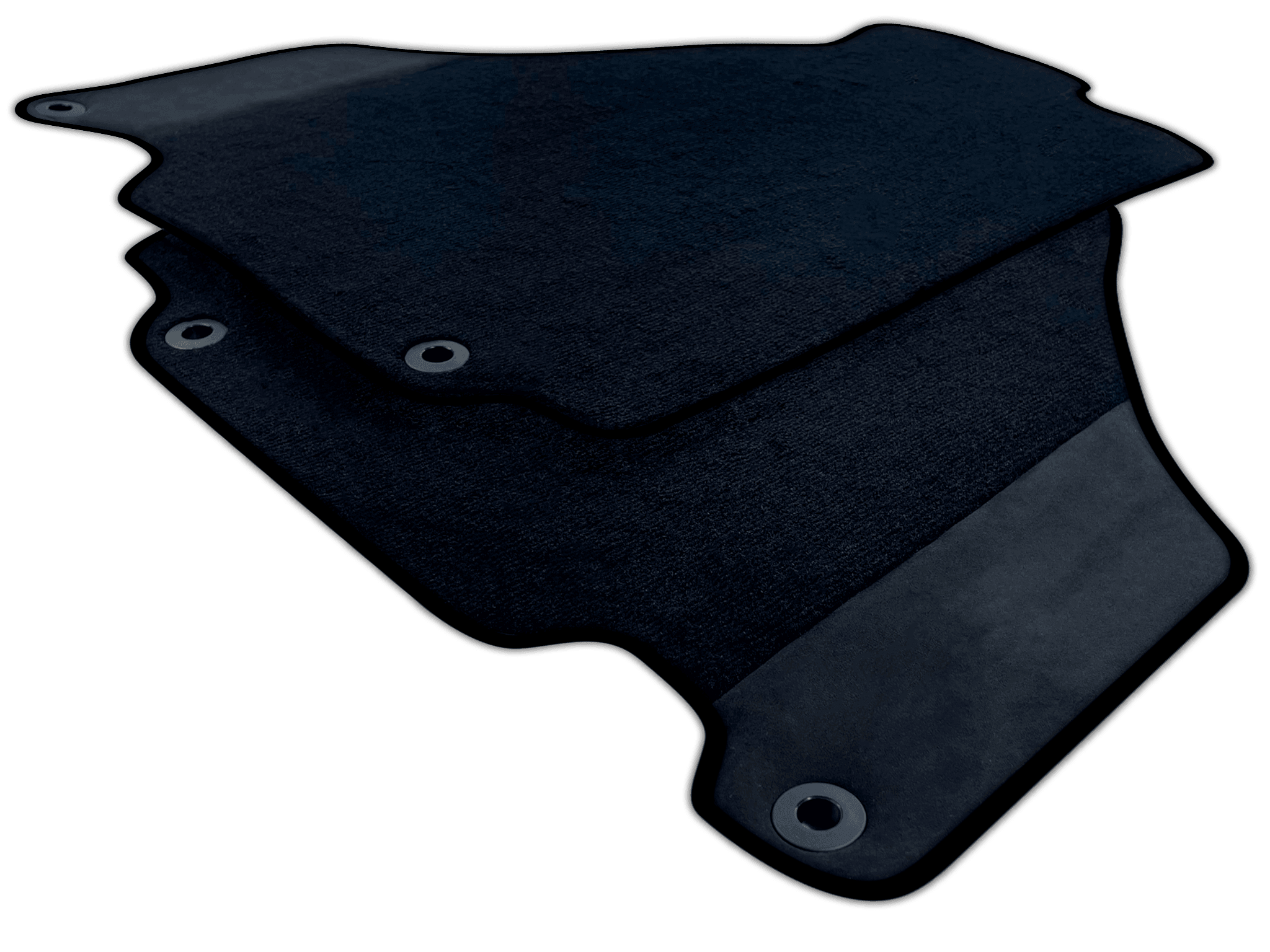 Black Floor Mats for Ferrari 360 (1999-2005) with Alcantara Leather | Various Trim Colors