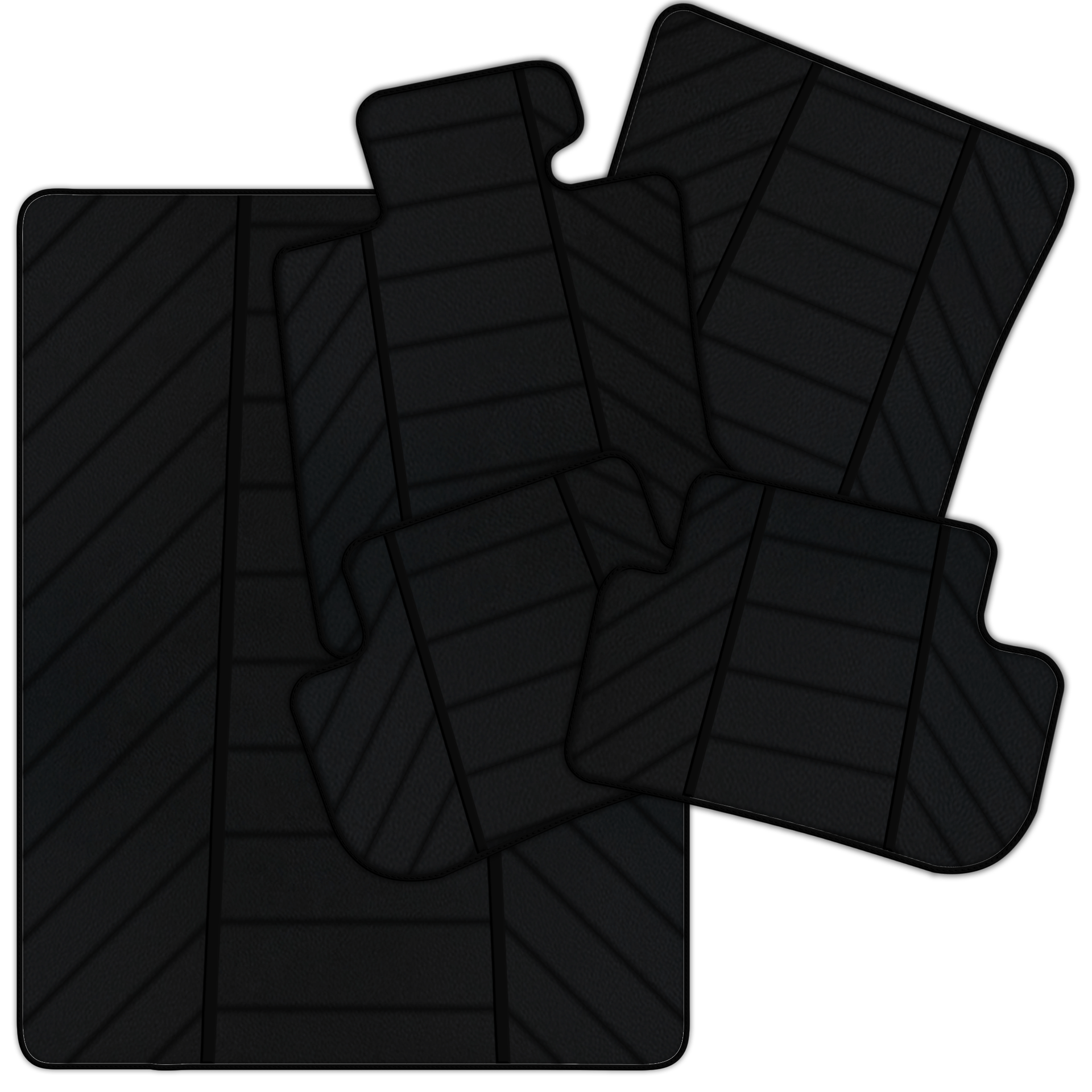 Premium Black Leather Floor Mats for Ferrari California | Full Set