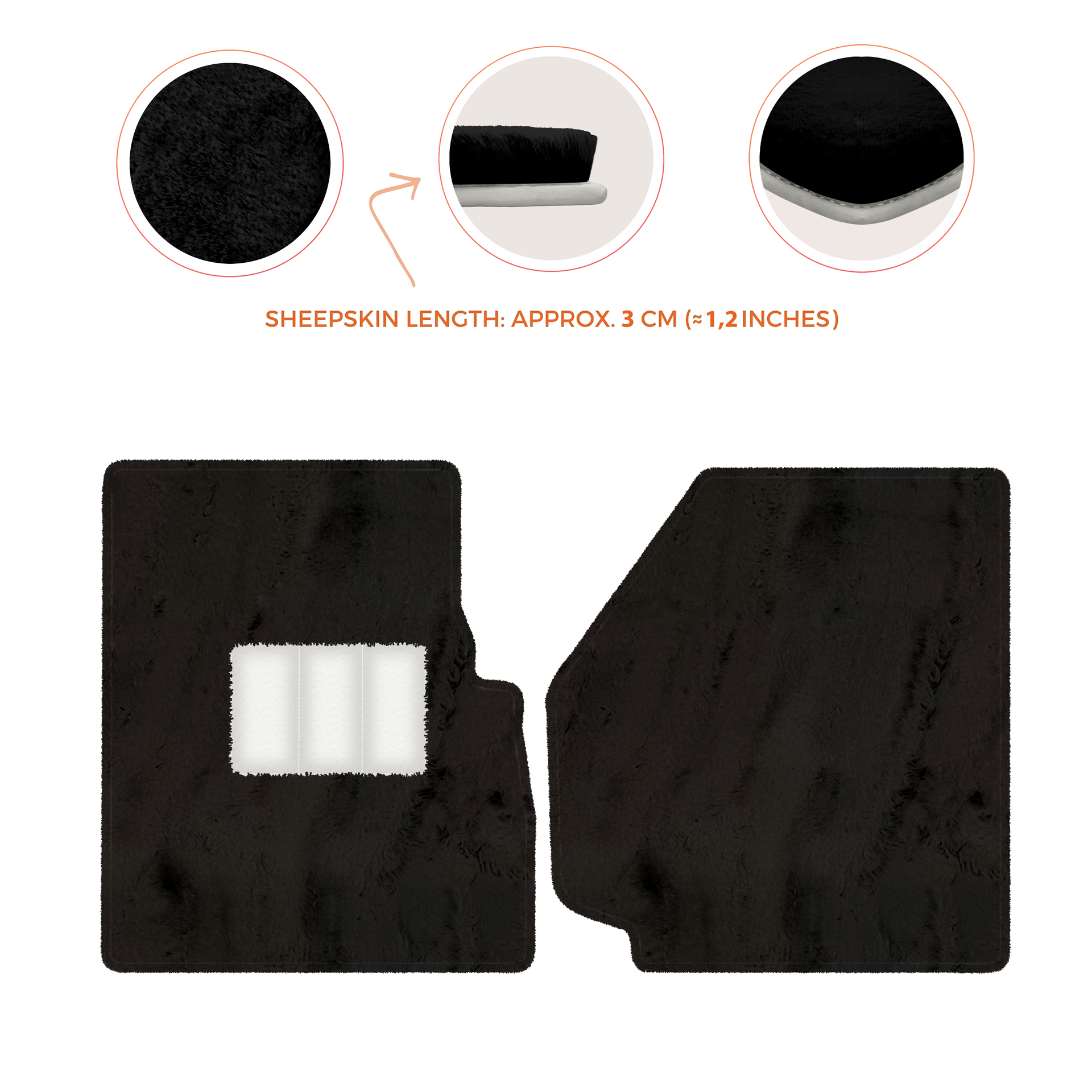 Premium Sheepskin Floor Mats for Land Rover Discovery (2004-2009)