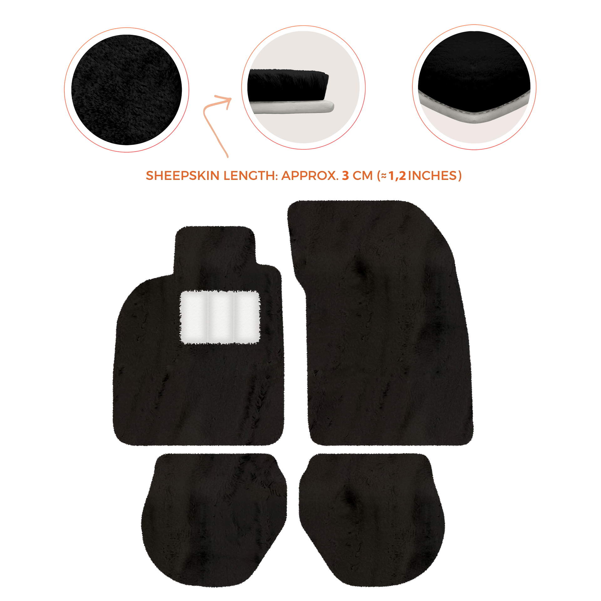 Customizable Leather Floor Mats with Interlaced Hex Pattern for Porsche 911 - 993 (1994-1998) - AutoWin