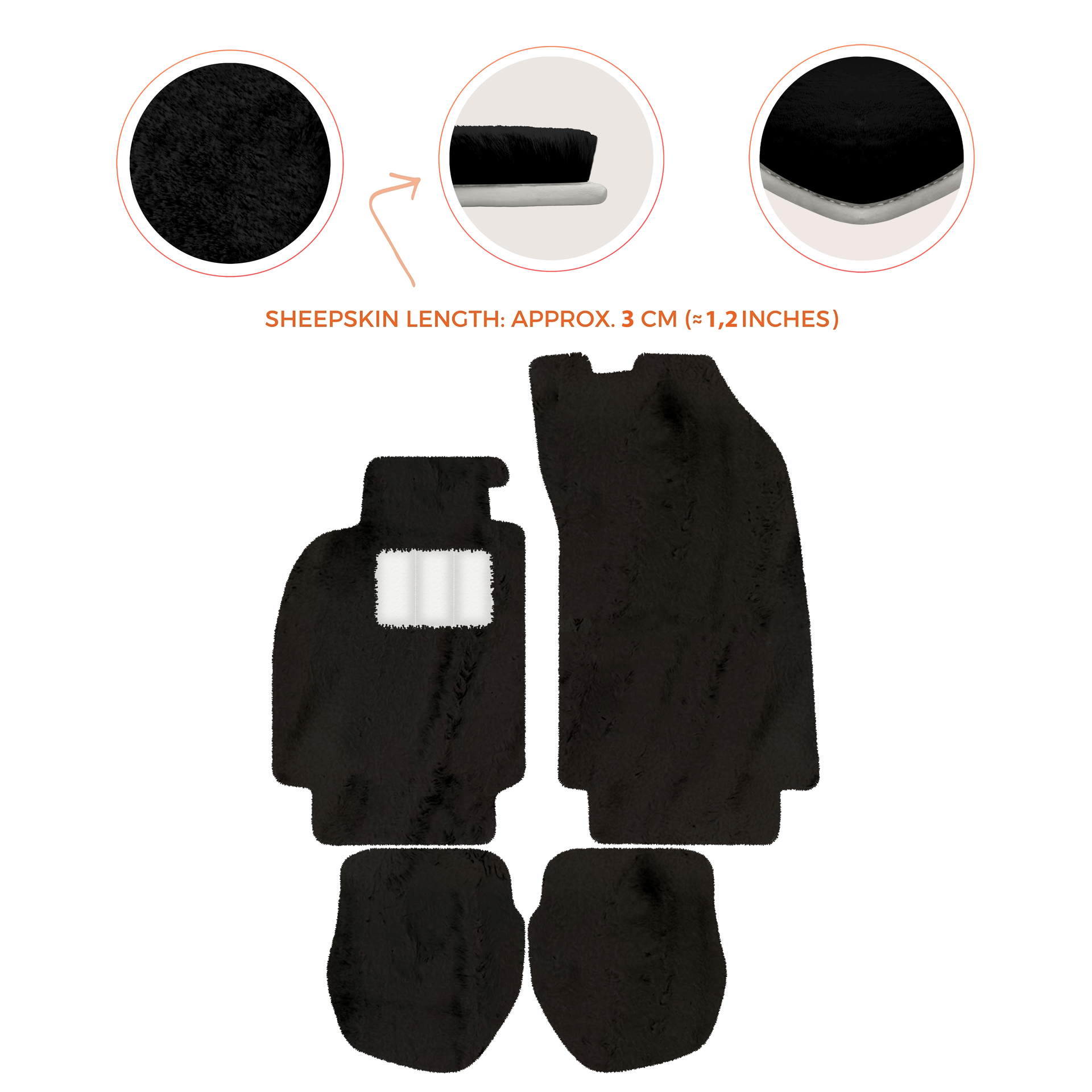 Light Blue Floor Mats for Porsche 964 (1989-1994) with Leather - AutoWin