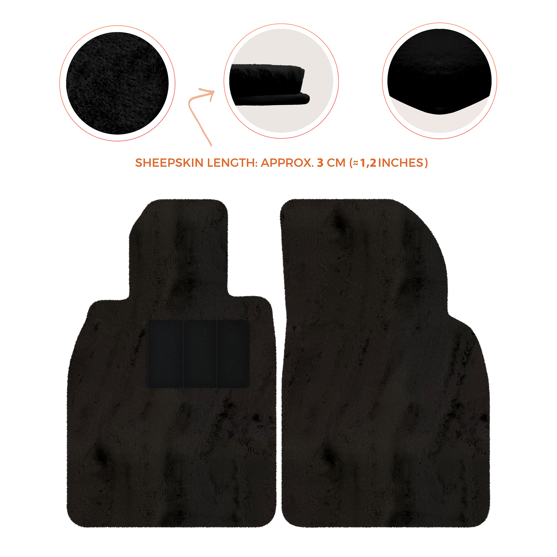 Deluxe Luxury Sheepskin Floor Mats for Porsche 911 SC (1978-1984)