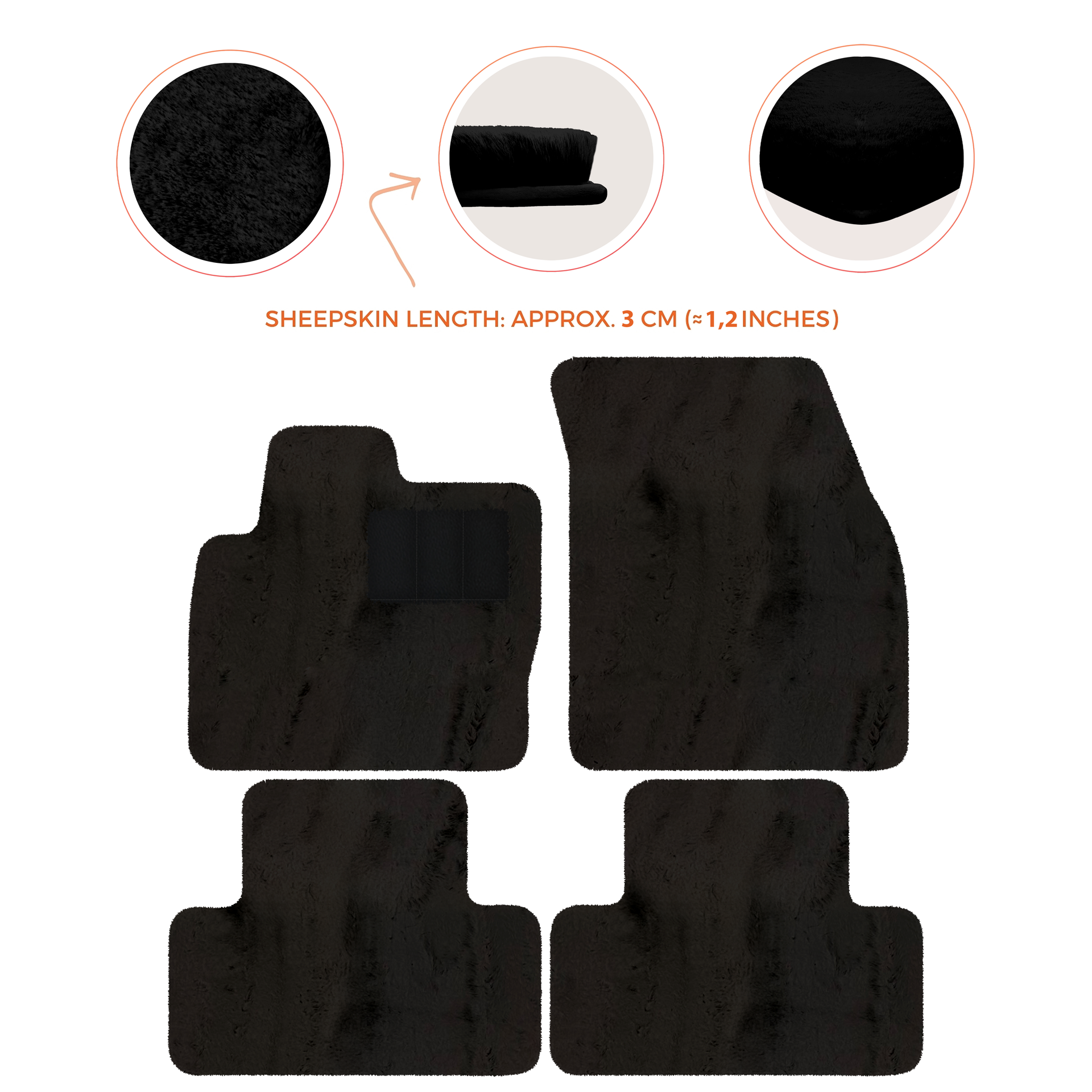 Premium Sheepskin Floor Mats for Range Rover Vehicles (2012-2022)