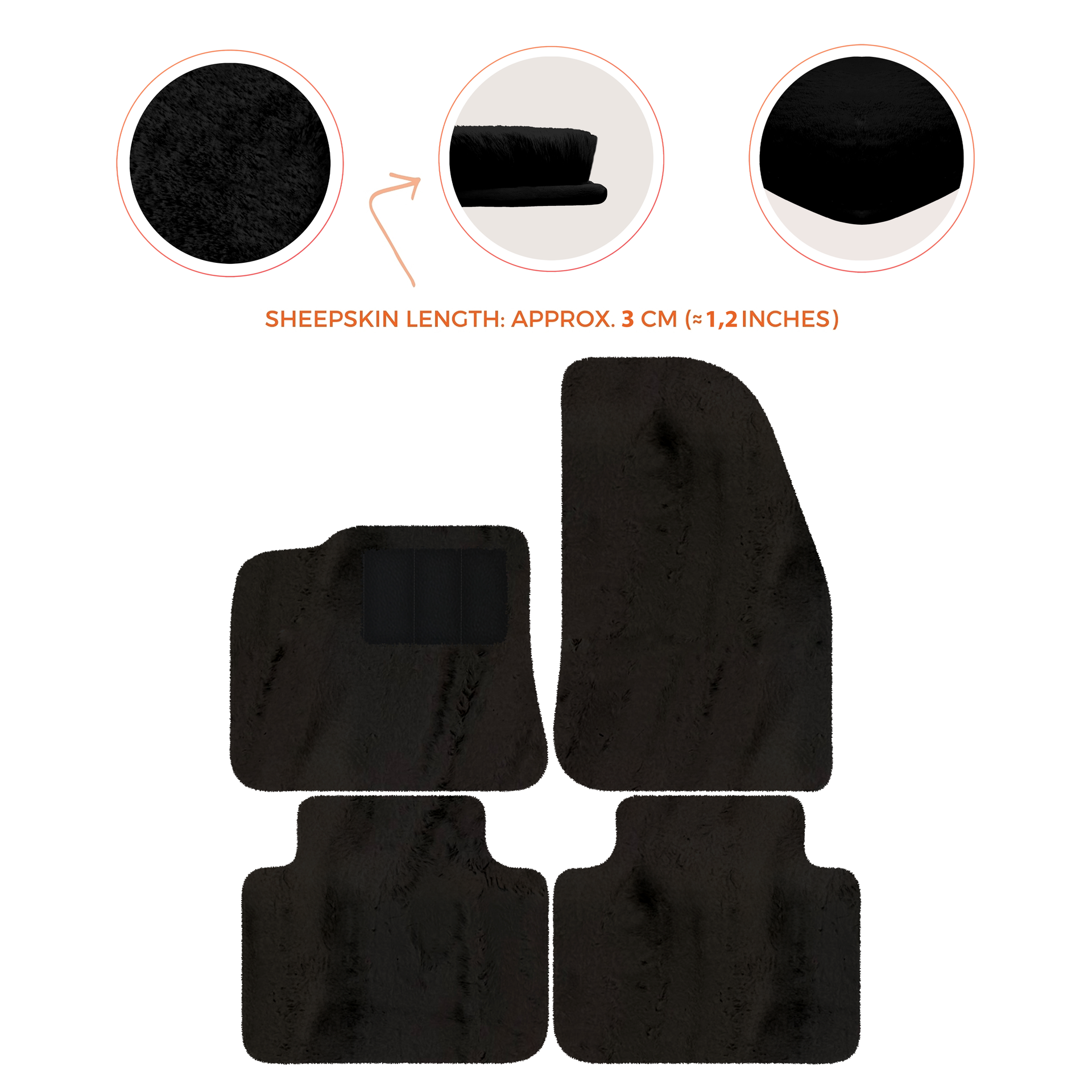 Premium Sheepskin Floor Mats for Porsche 987 Boxster (2005-2012)
