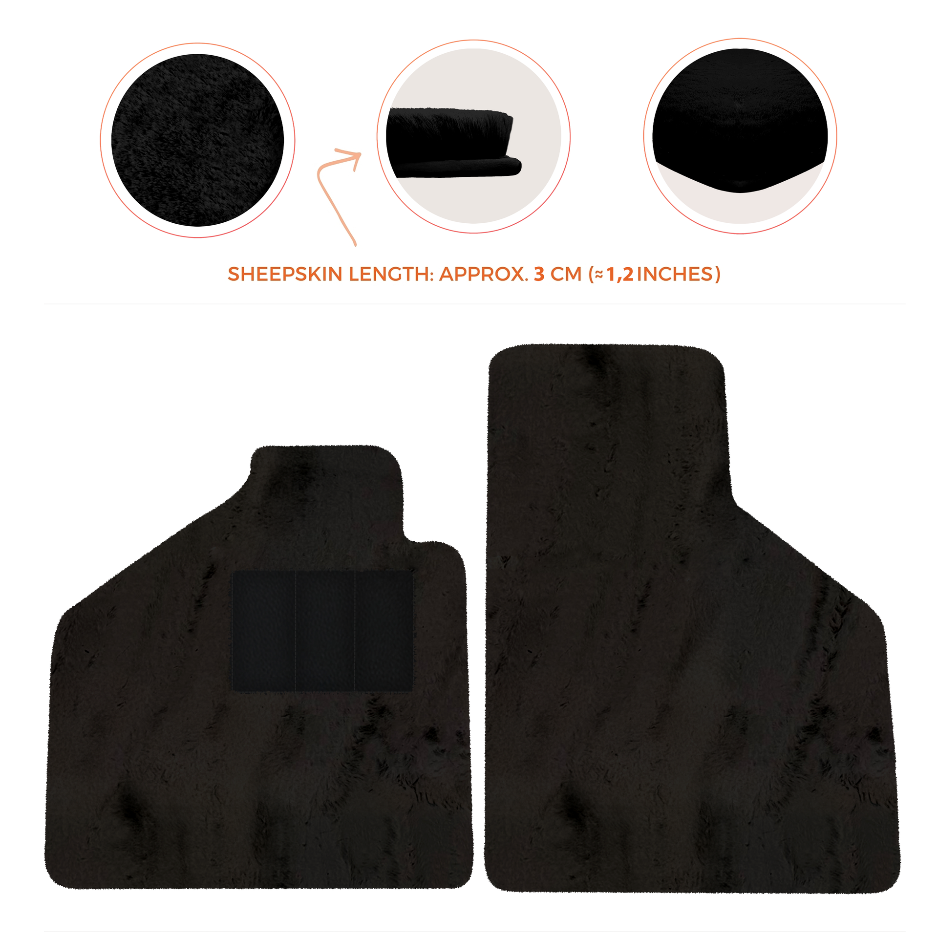 Premium Sheepskin Floor Mats for Lamborghini Aventador (2012-2022)