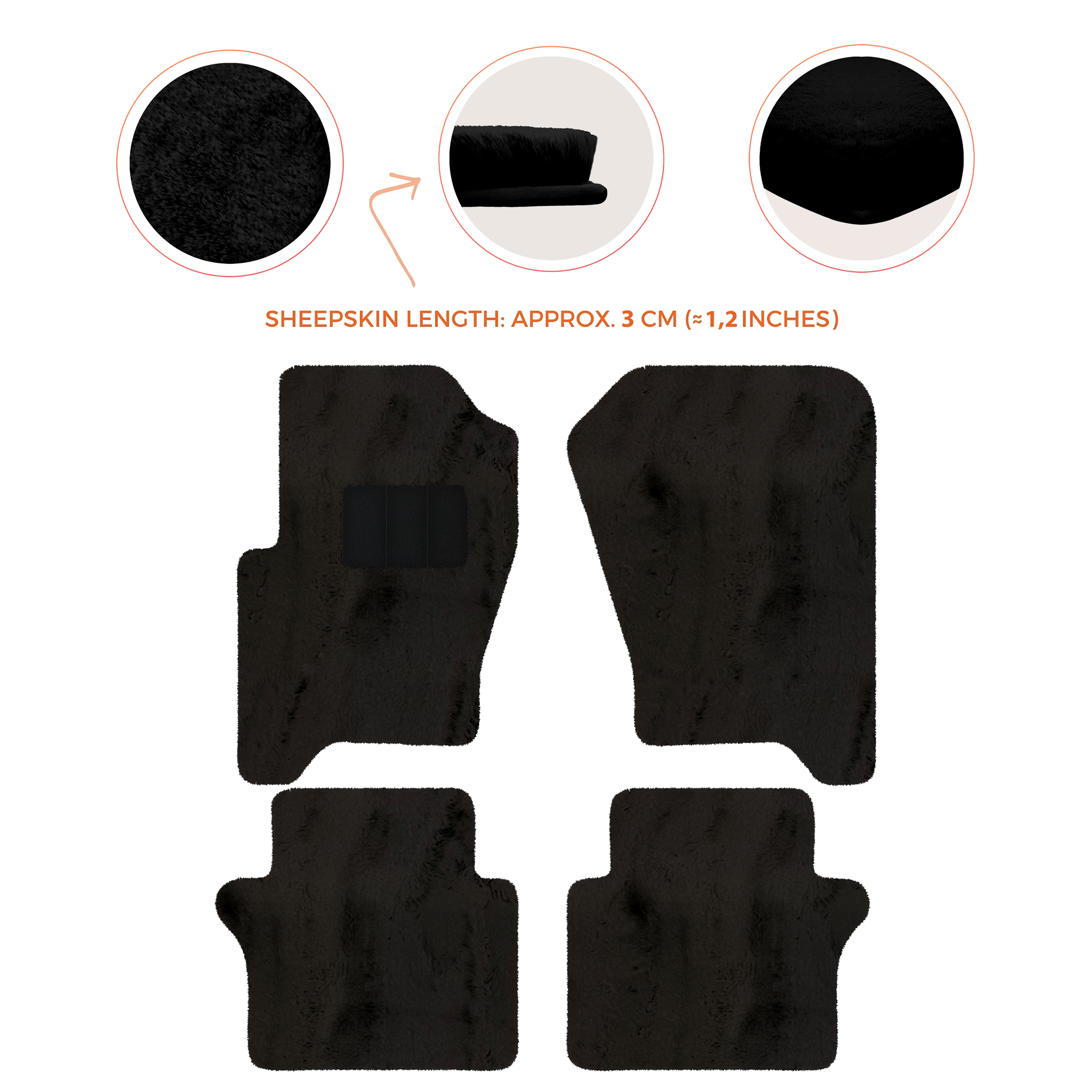 Luxury Sheepskin Floor Mats for Your Range Rover Sport 2005-2010