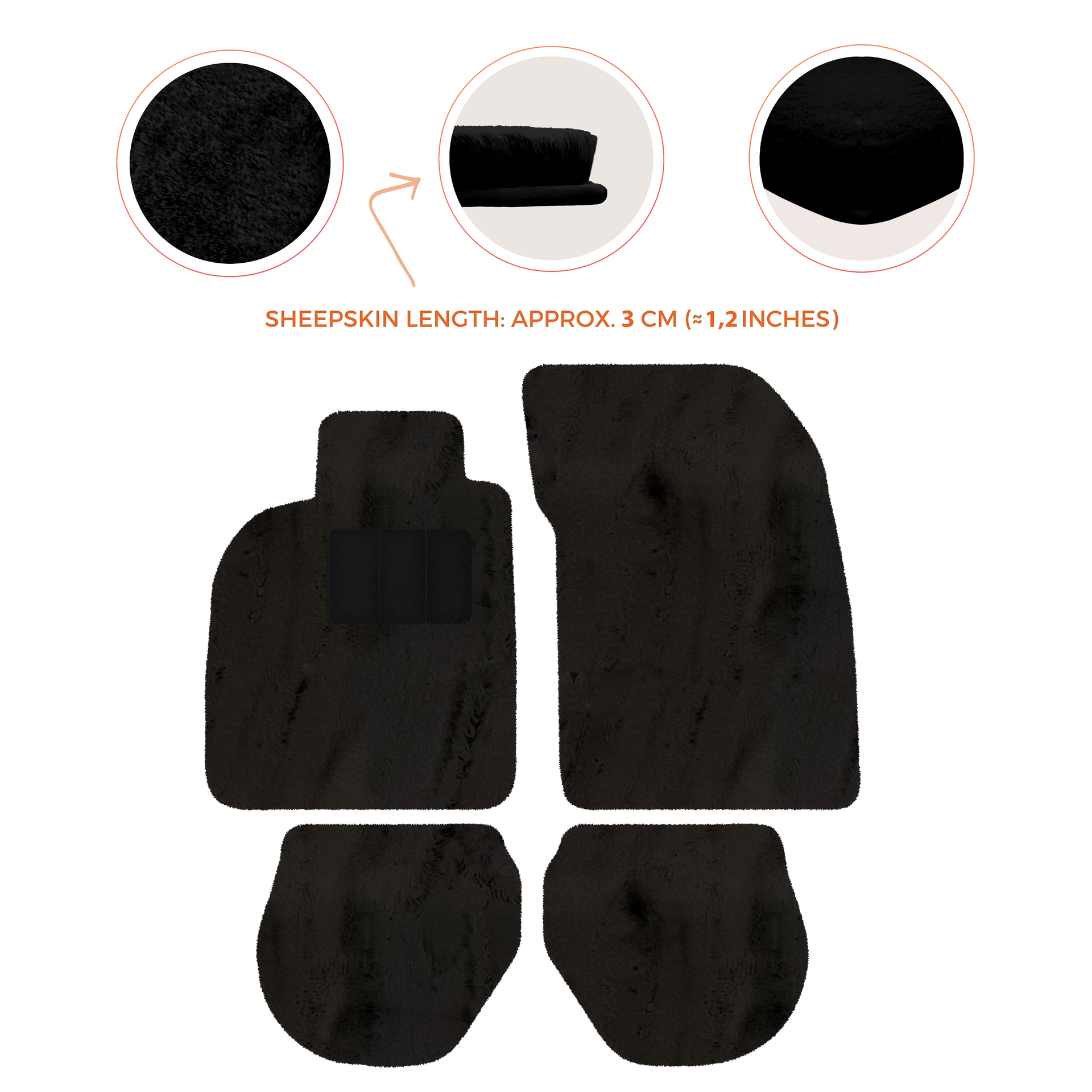 Customizable Leather Floor Mats with Interlaced Hex Pattern for Porsche 911 - 993 (1994-1998) - AutoWin