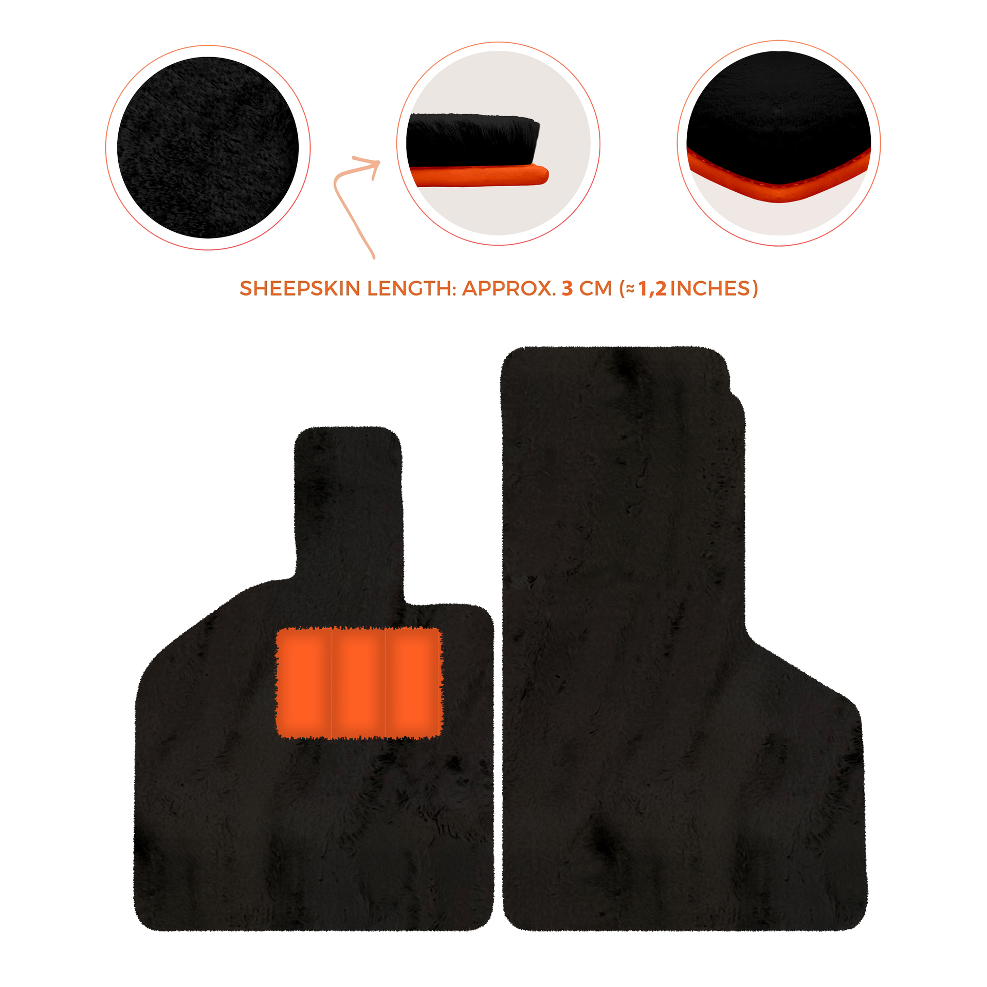 Luxury Sheepskin Floor Mats for Lamborghini Gallardo (2004-2014)