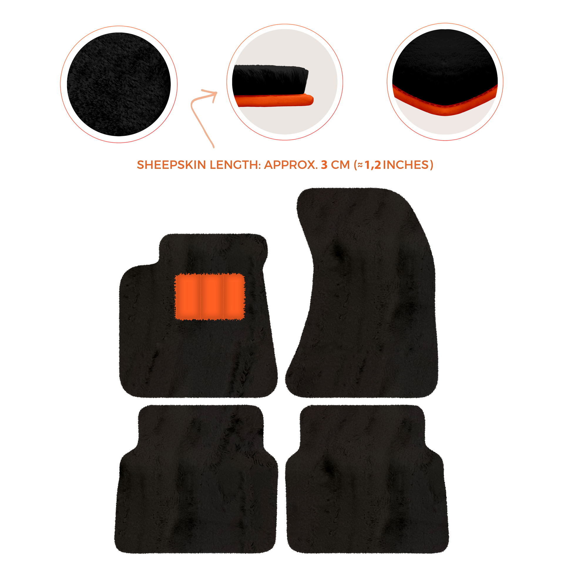 Luxury Sheepskin Floor Mats for Rolls-Royce Wraith (2013-2023)